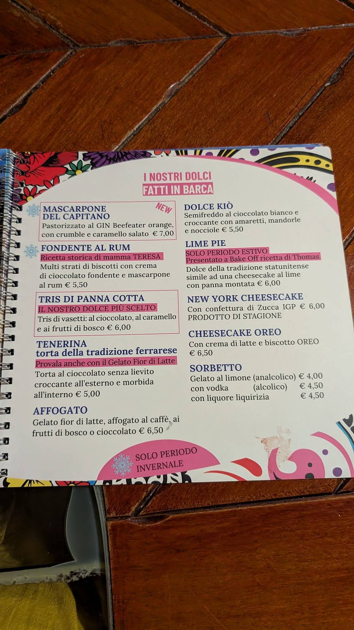 Menu di Sebastian Pub - Pizzeria 