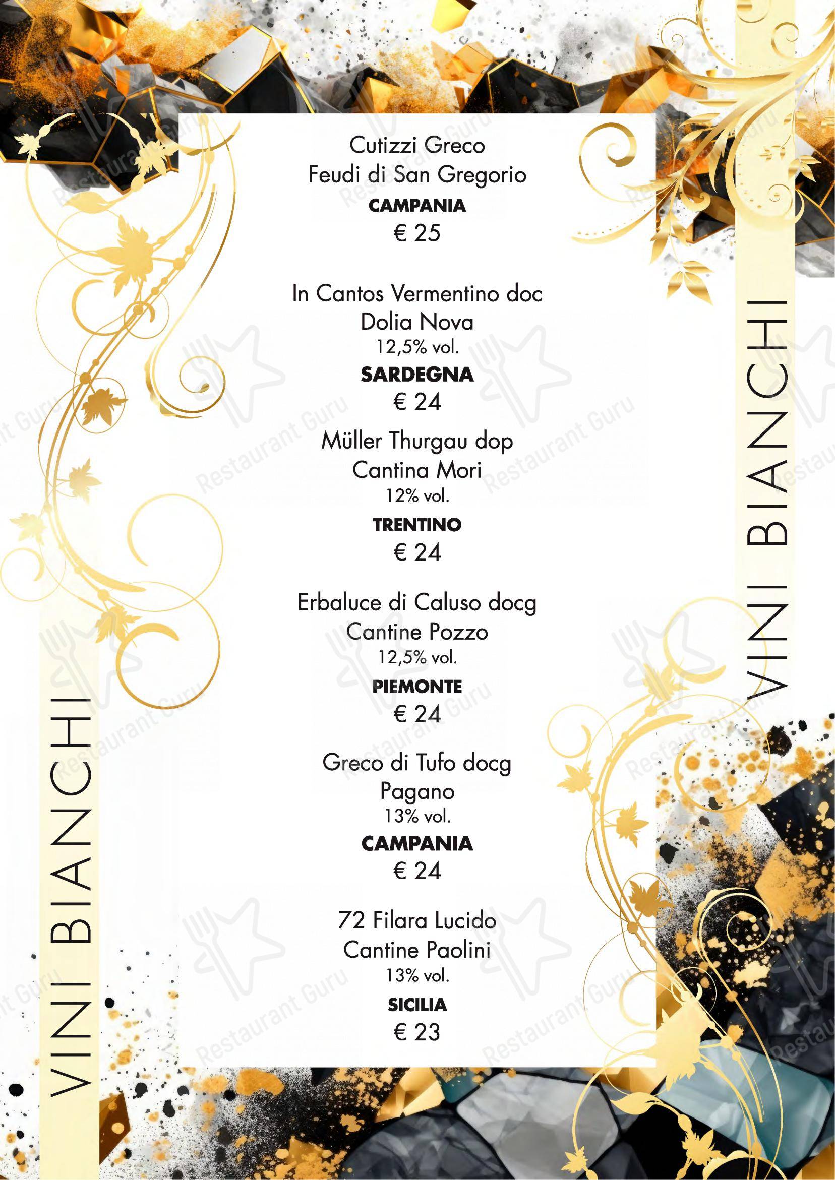 Menu bar per Seminara Restaurant in Viverone