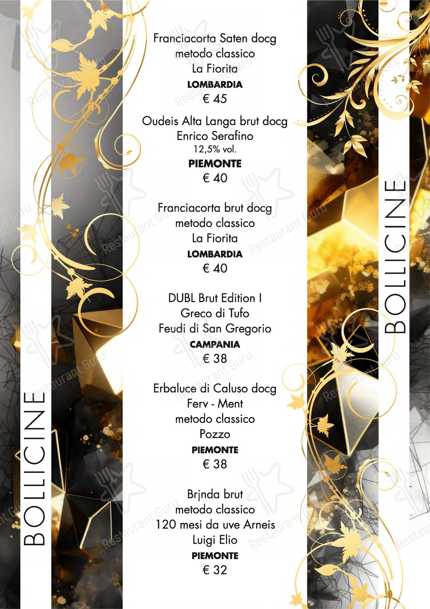Menu di Seminara Restaurant - Menu bar