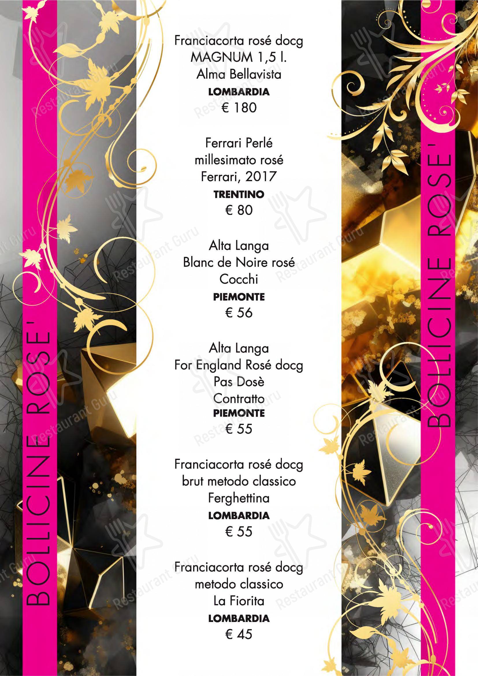 Menu di Seminara Restaurant - Menu bar