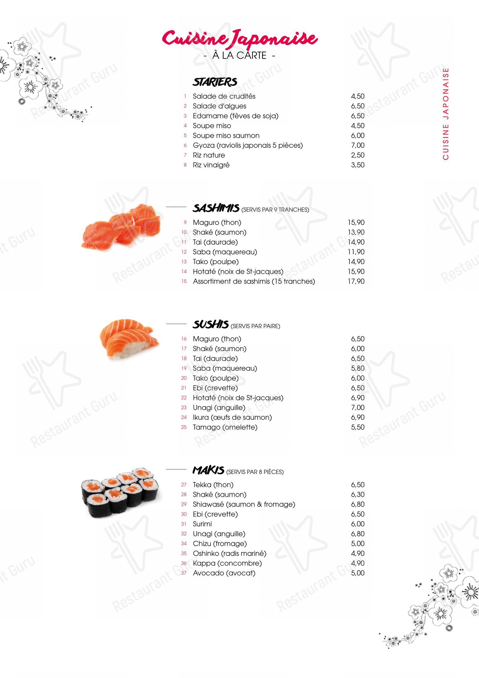 SenSushi dans Huningue - Menu