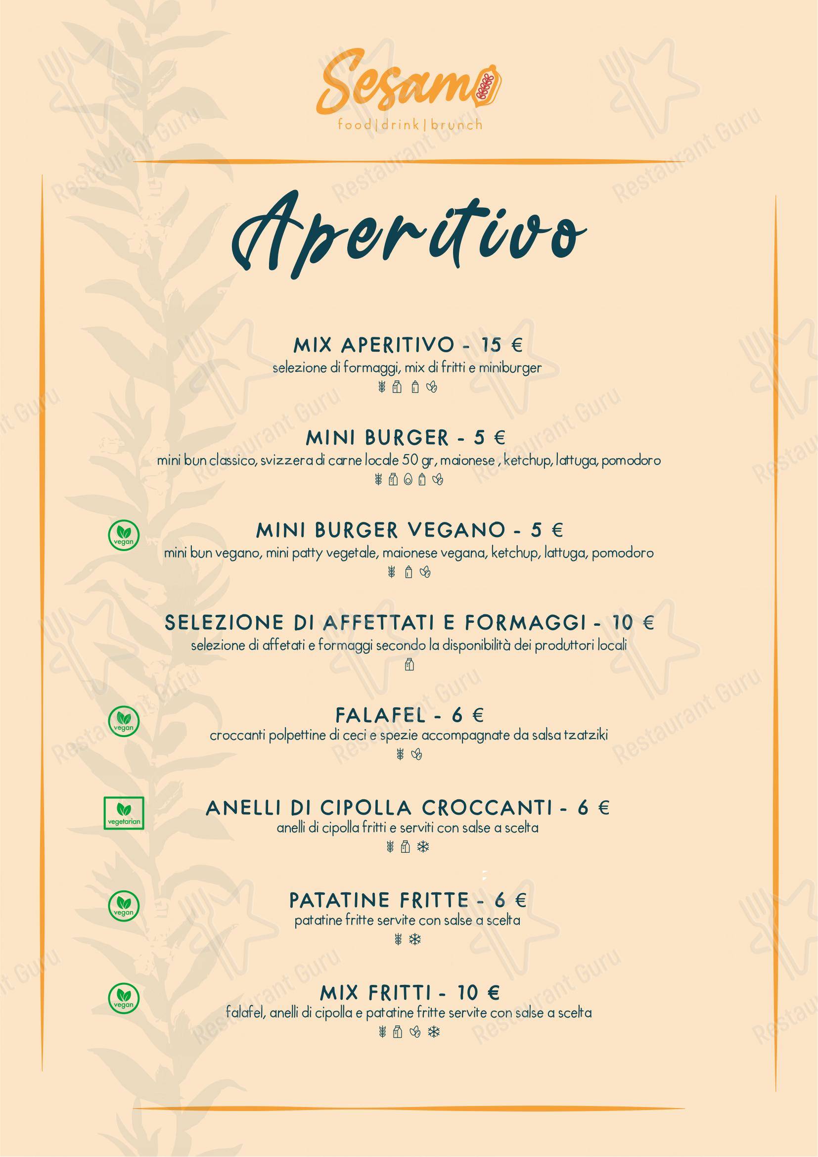 Menu di Sesamo - Menu