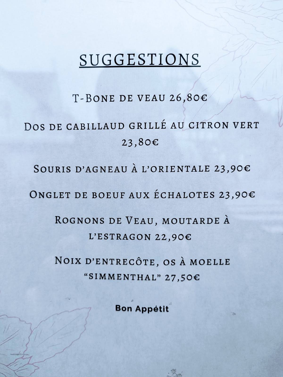 Menu de S'geisstuewel