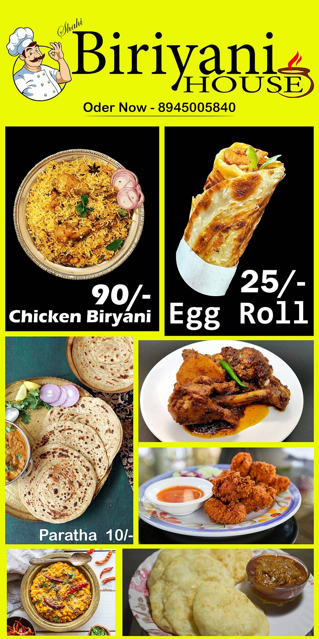 Shahi Biriyani House menu