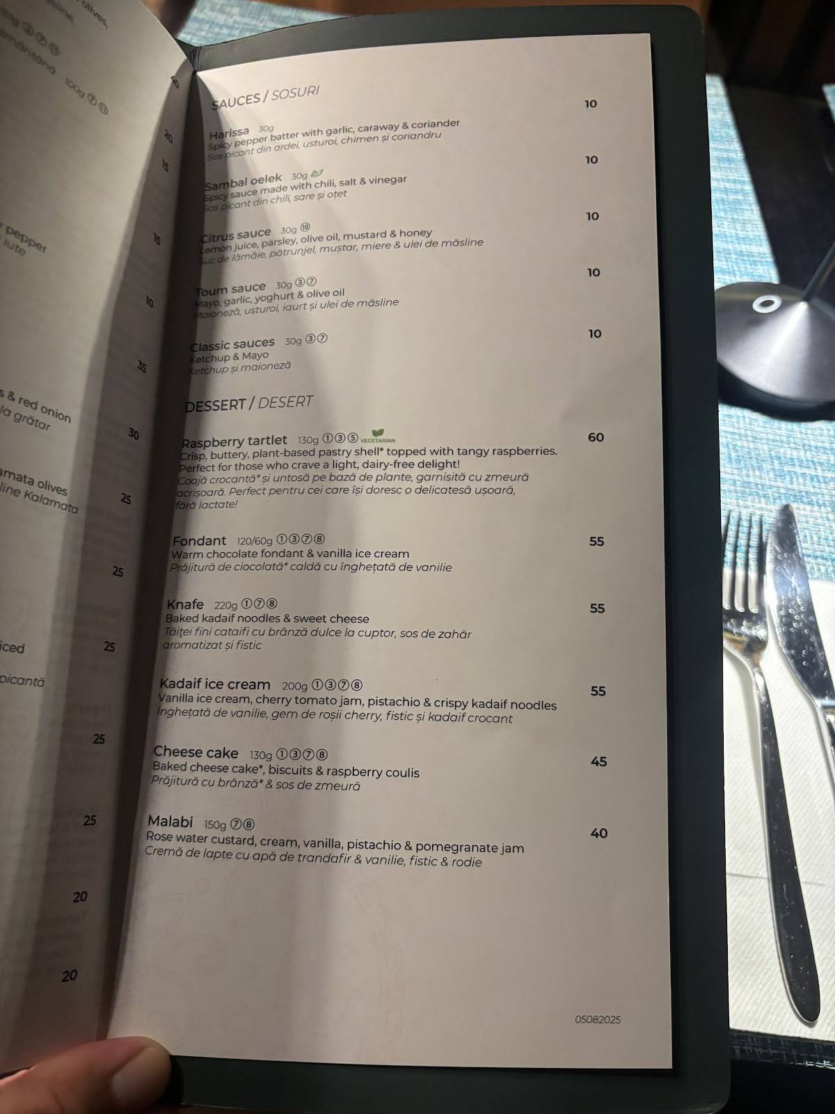 Menu de Sharkia