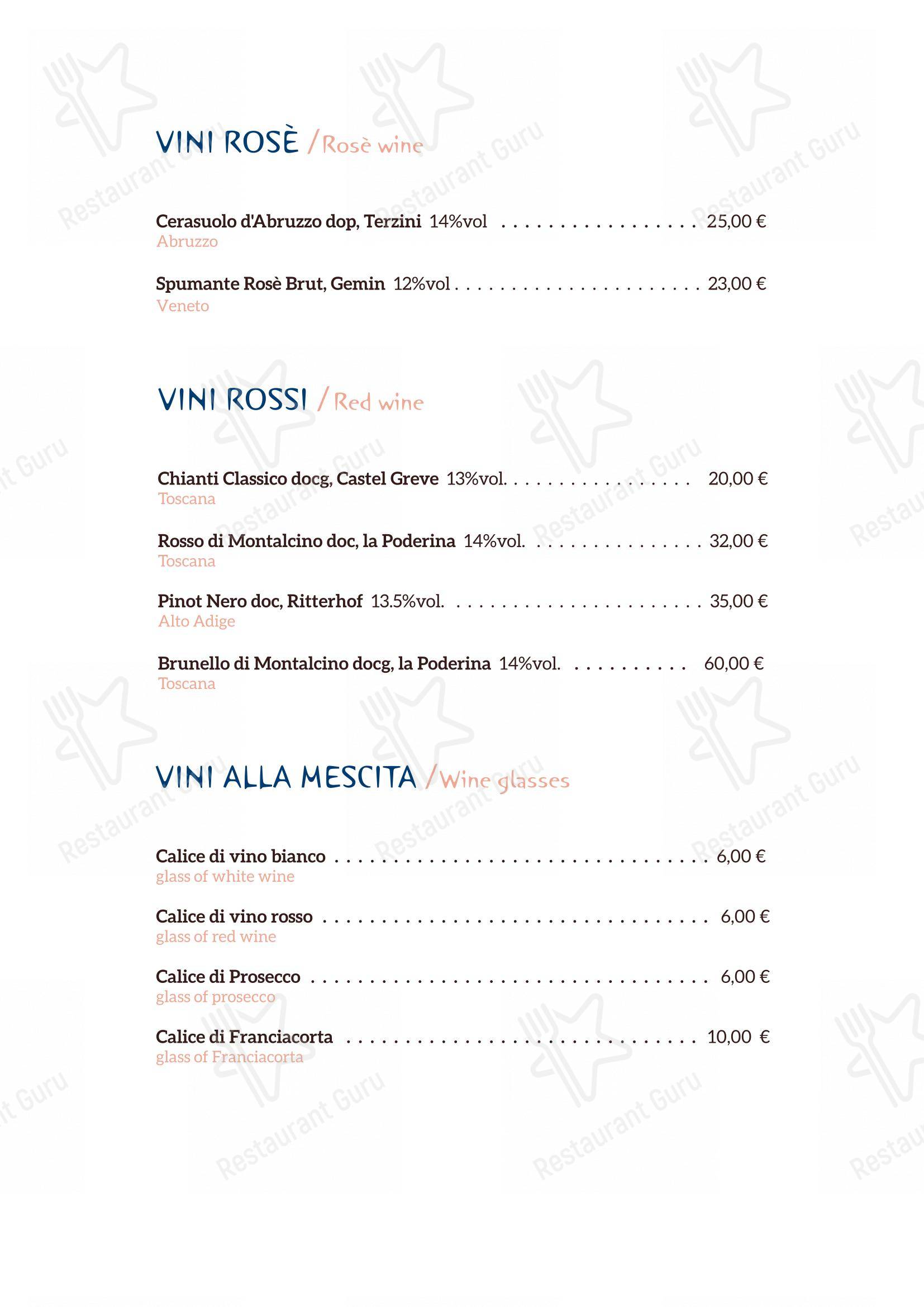 Menu bar per Shiroya - ristorante giapponese in Roma