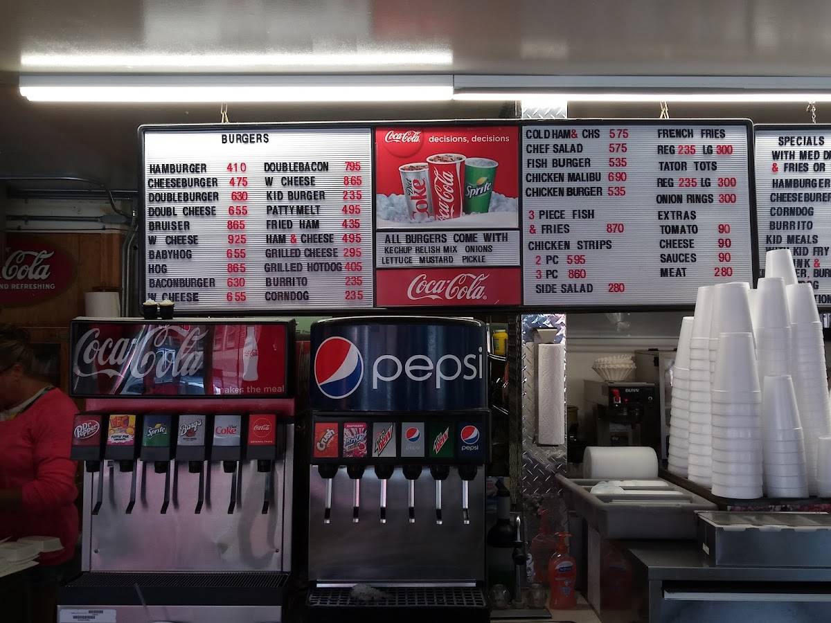 Menu at Shoshone Snack Bar, Shoshone