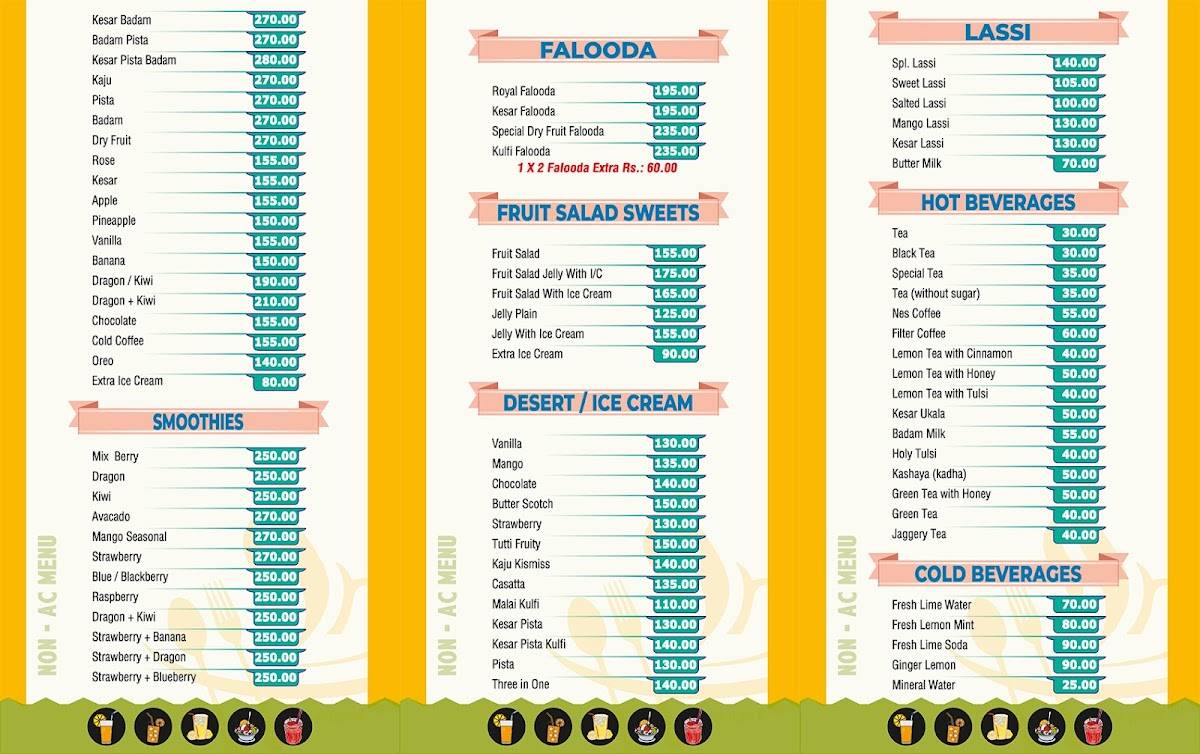 Shubh Sagar Restaurant menu