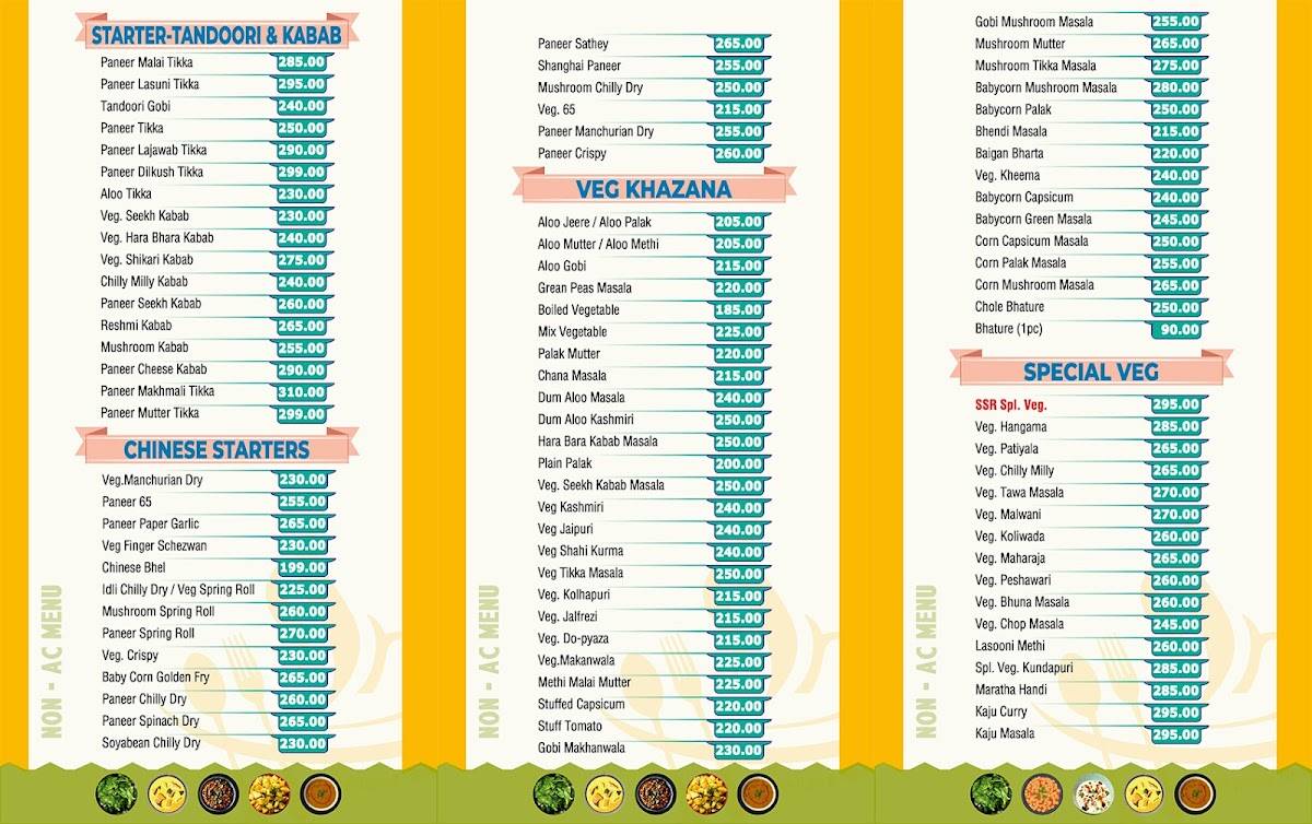 Shubh Sagar Restaurant menu