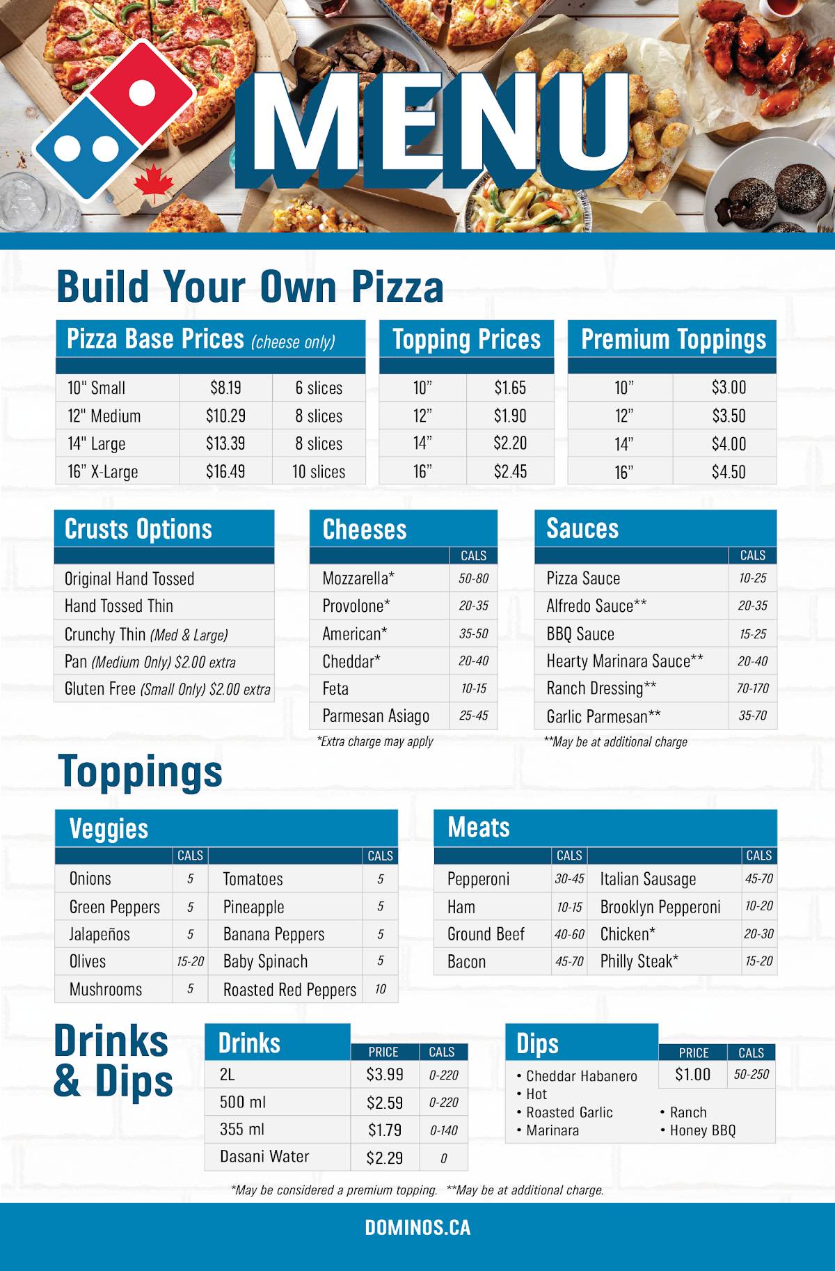 Menu de Domino's Pizza