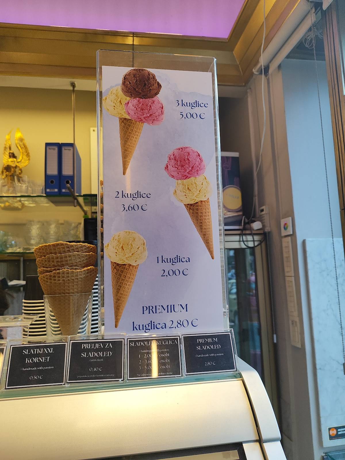 Menu di Slastičarnica Orijent 