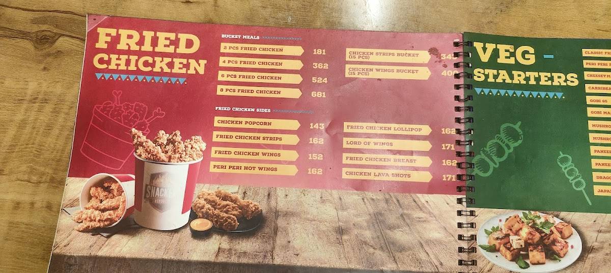 Snackers Republic menu