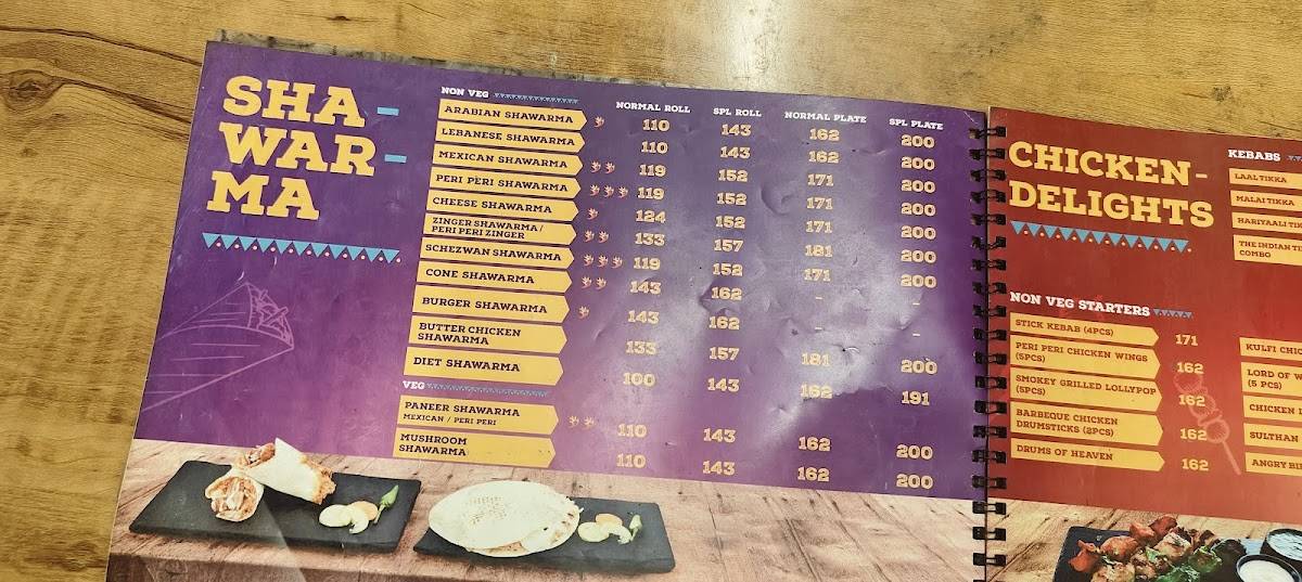 Snackers Republic menu
