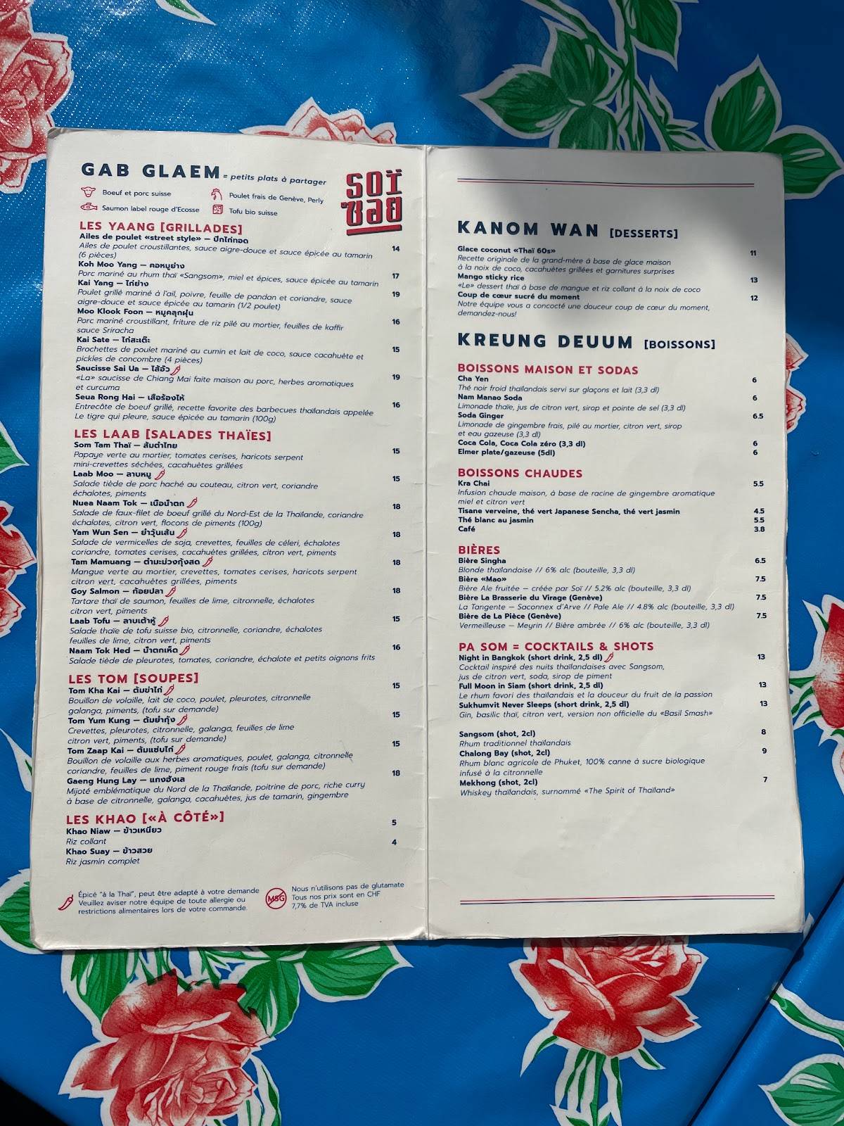 Menu di Soï 