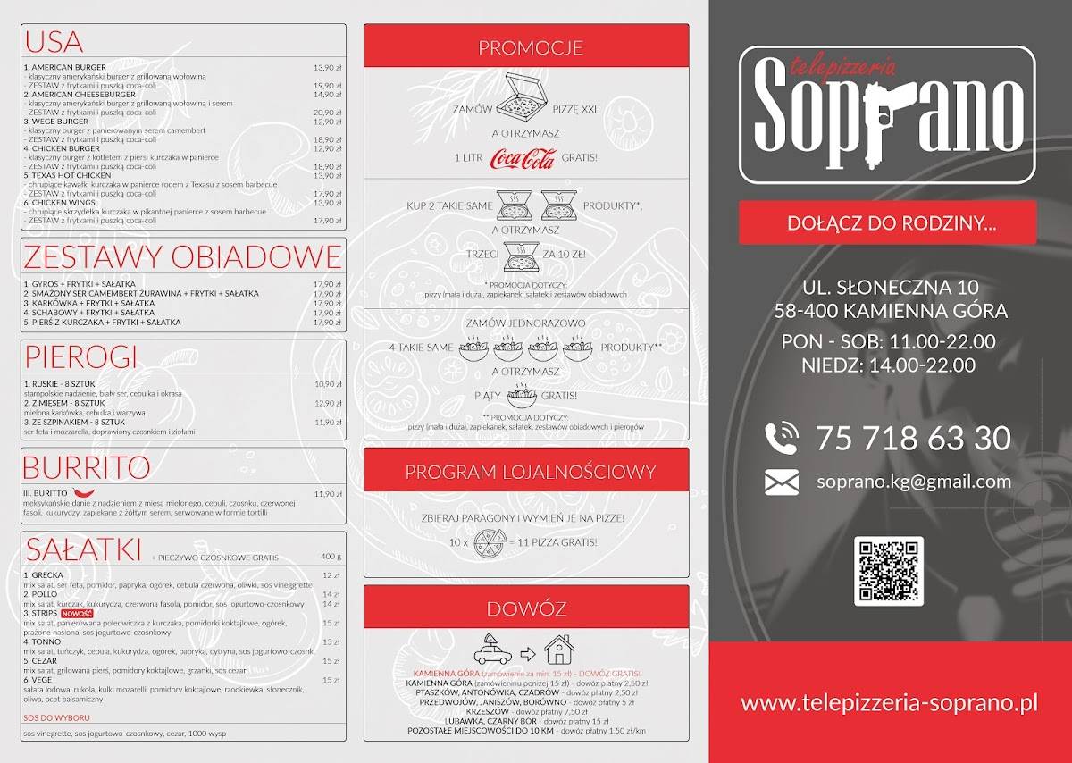 Bar Smyk Kamienna Góra Menu Menu at Soprano telepizzeria Kamienna Góra, Kamienna Góra