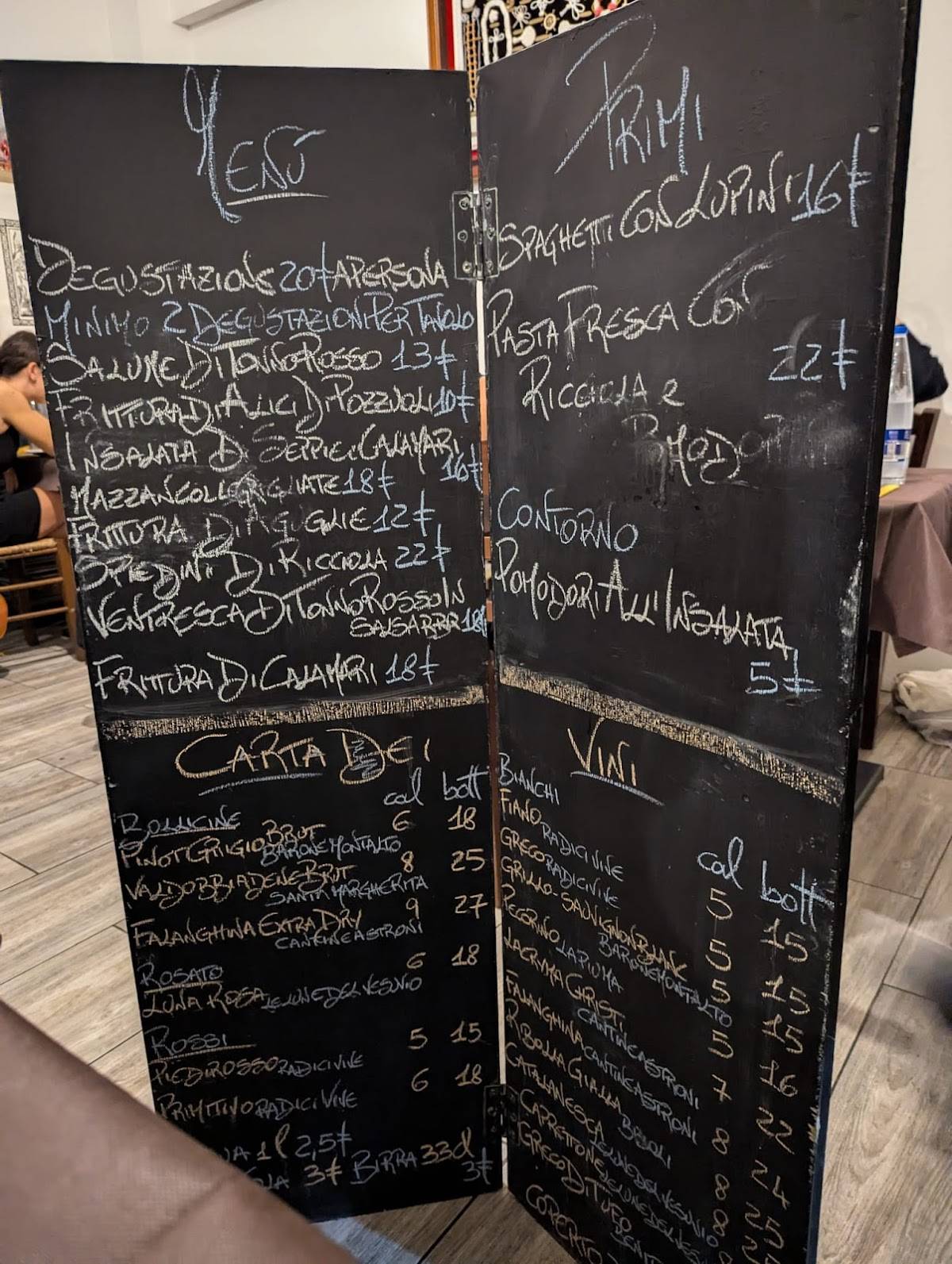 Menu di Sottocoperta Taverna di mare 