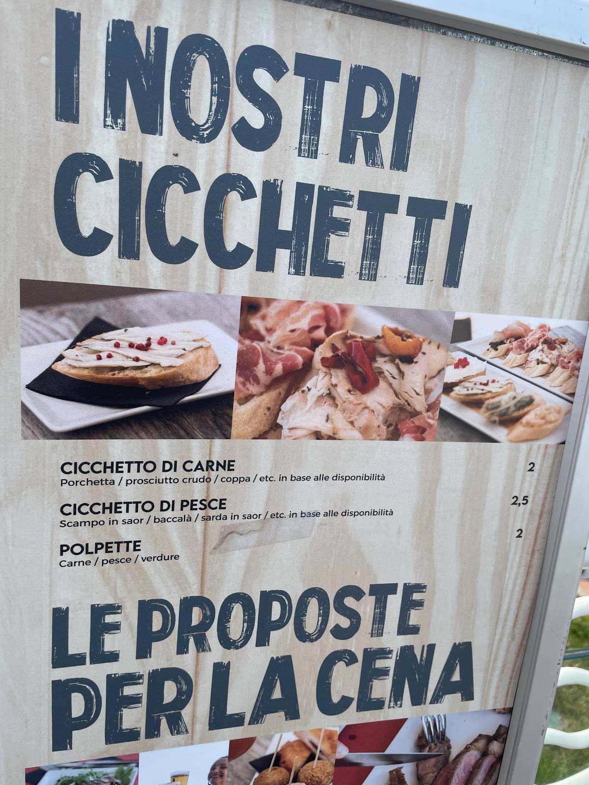Menu di Sottovento 