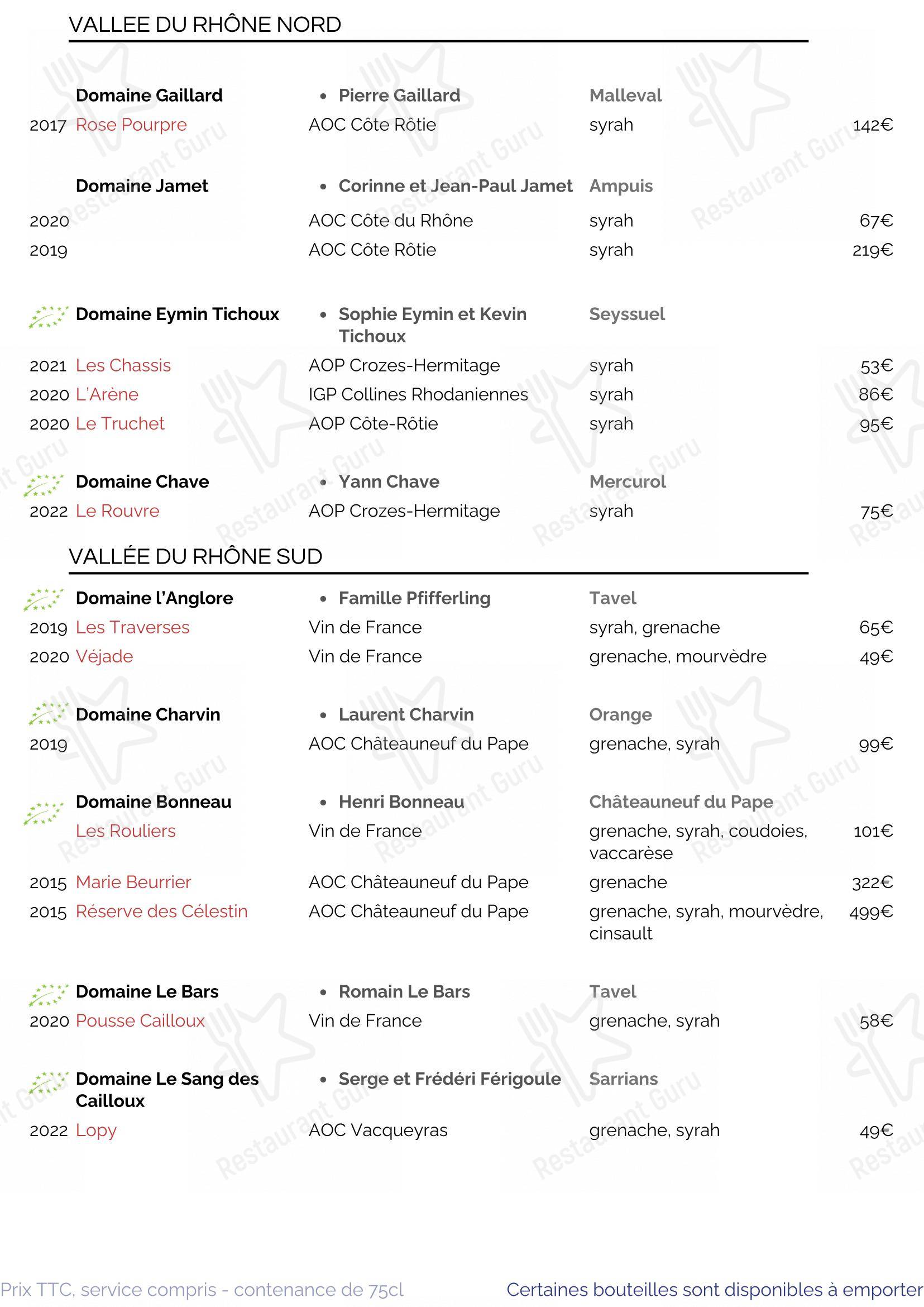 Menu pour SouKa Bistrot des Vins - Restaurant Caviste Bar a Vins - Menu bar