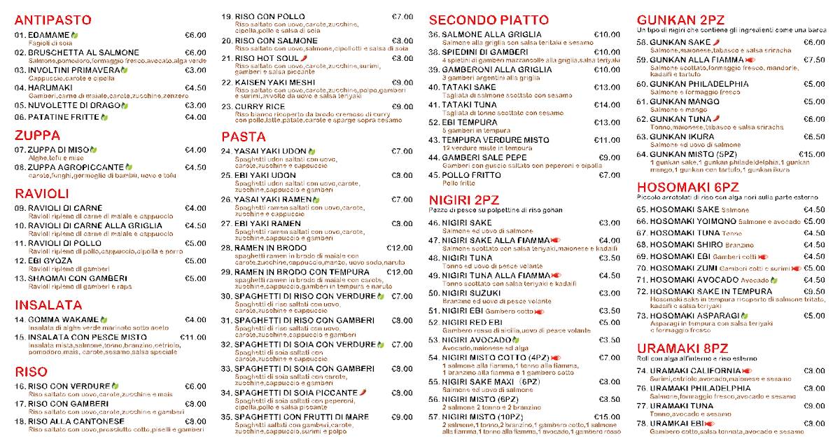 Menu di Soulshi 