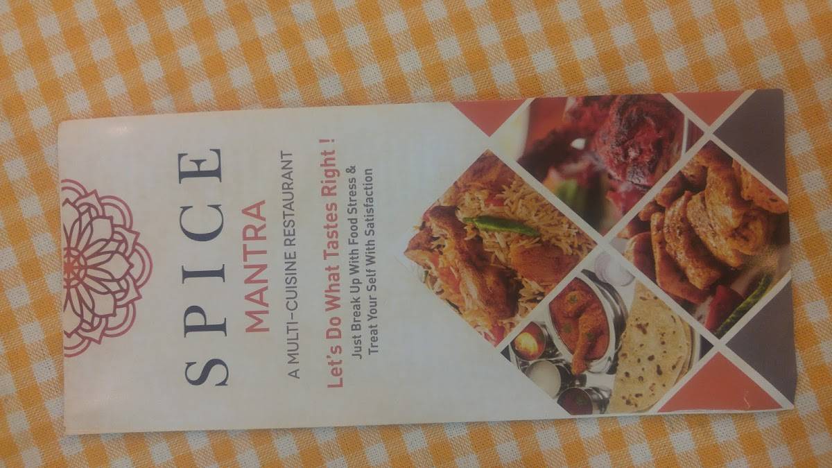 Spice Mantra menu