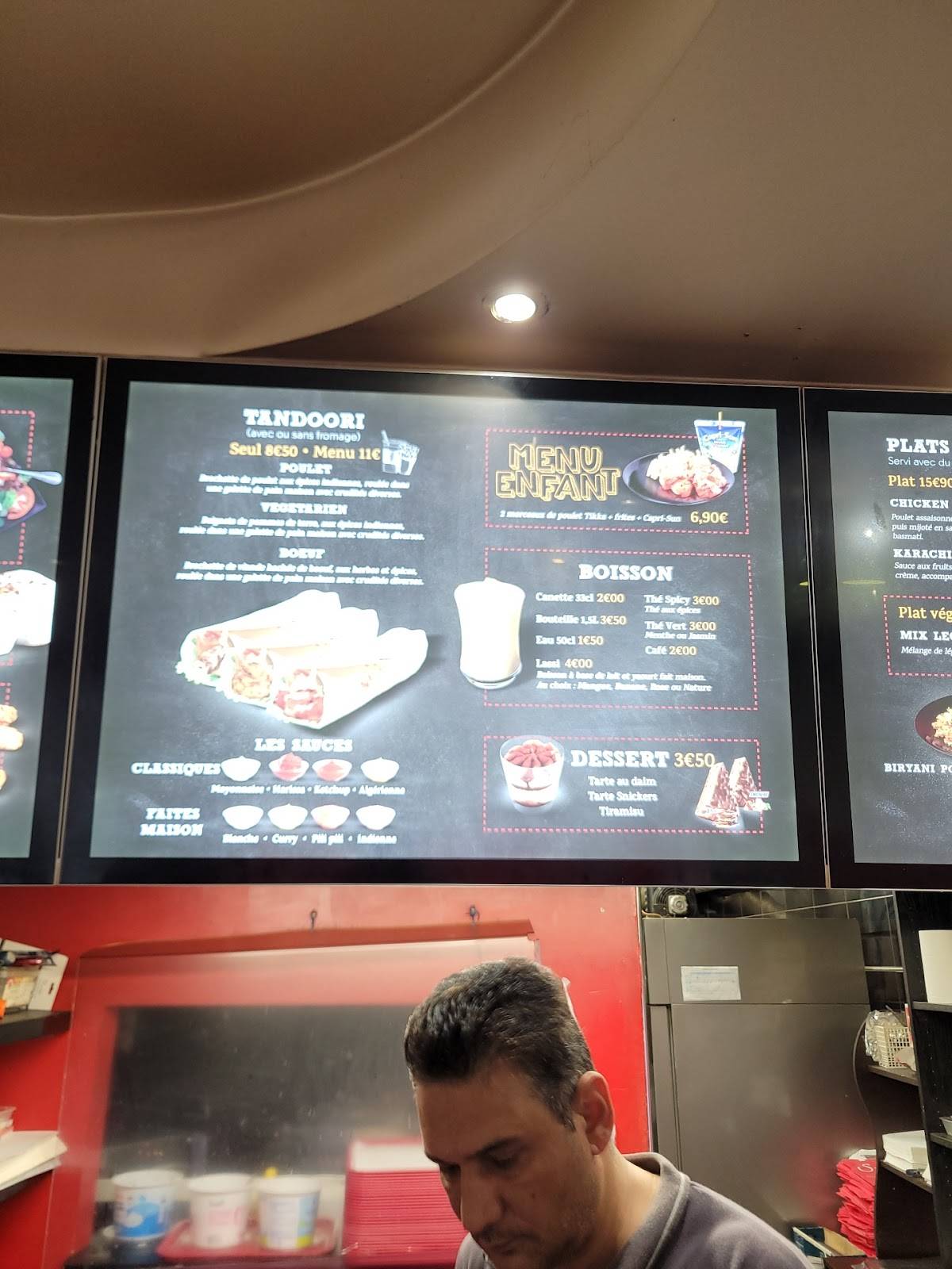 Menu de Spicy Tandoori