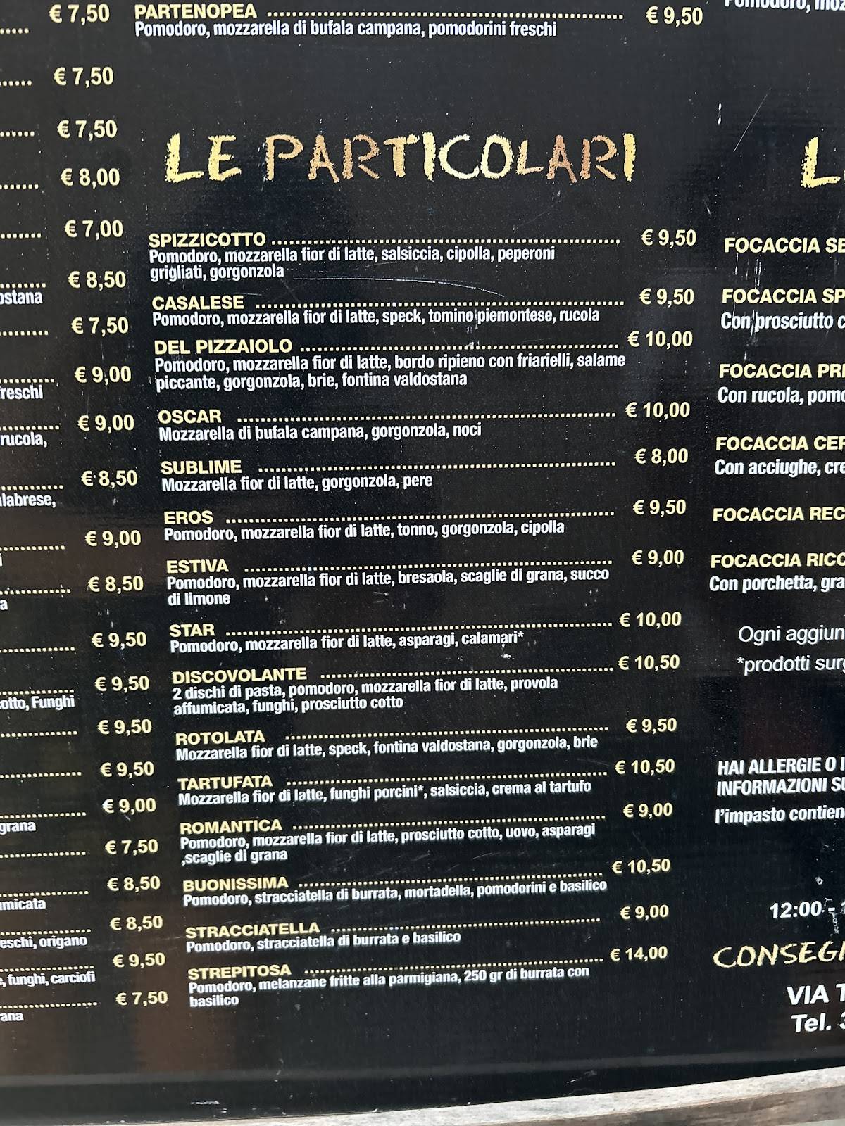 Menu di Spizzicotto 