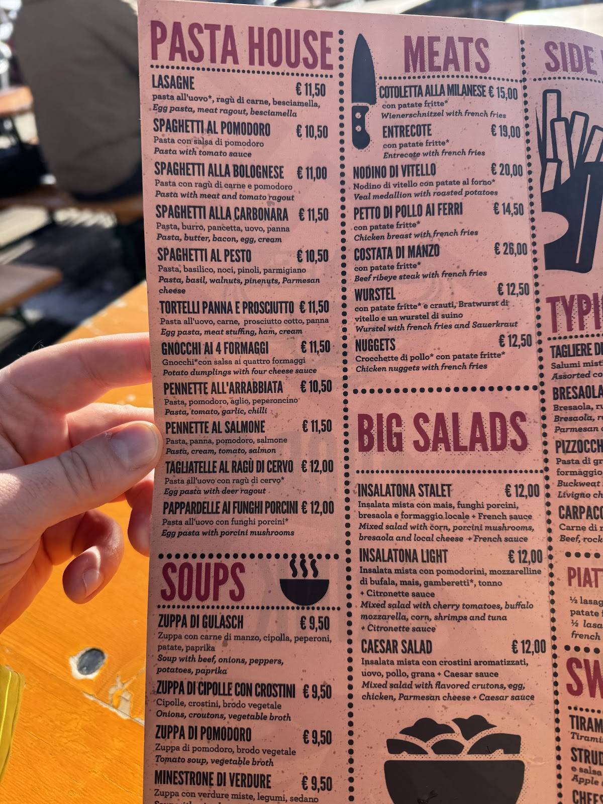 Menu di Ristorante Stalet 