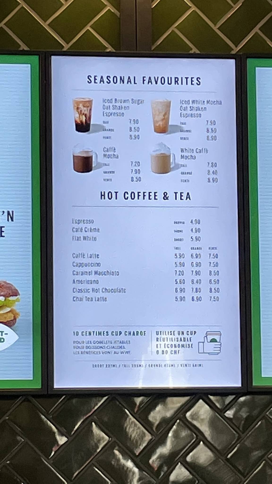 Menu di Starbucks 