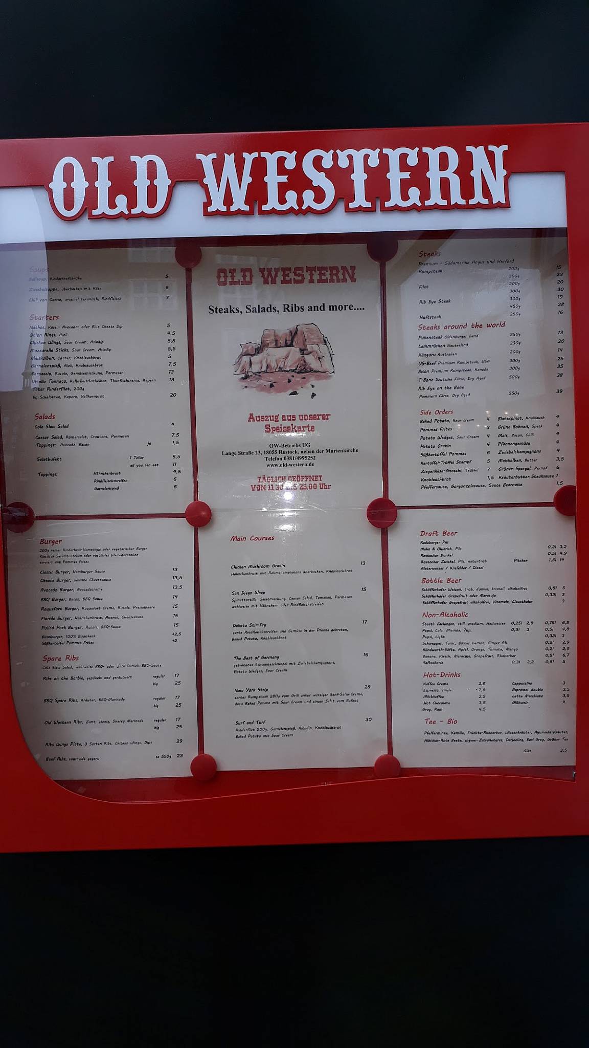 Old Western Rostock Preise
