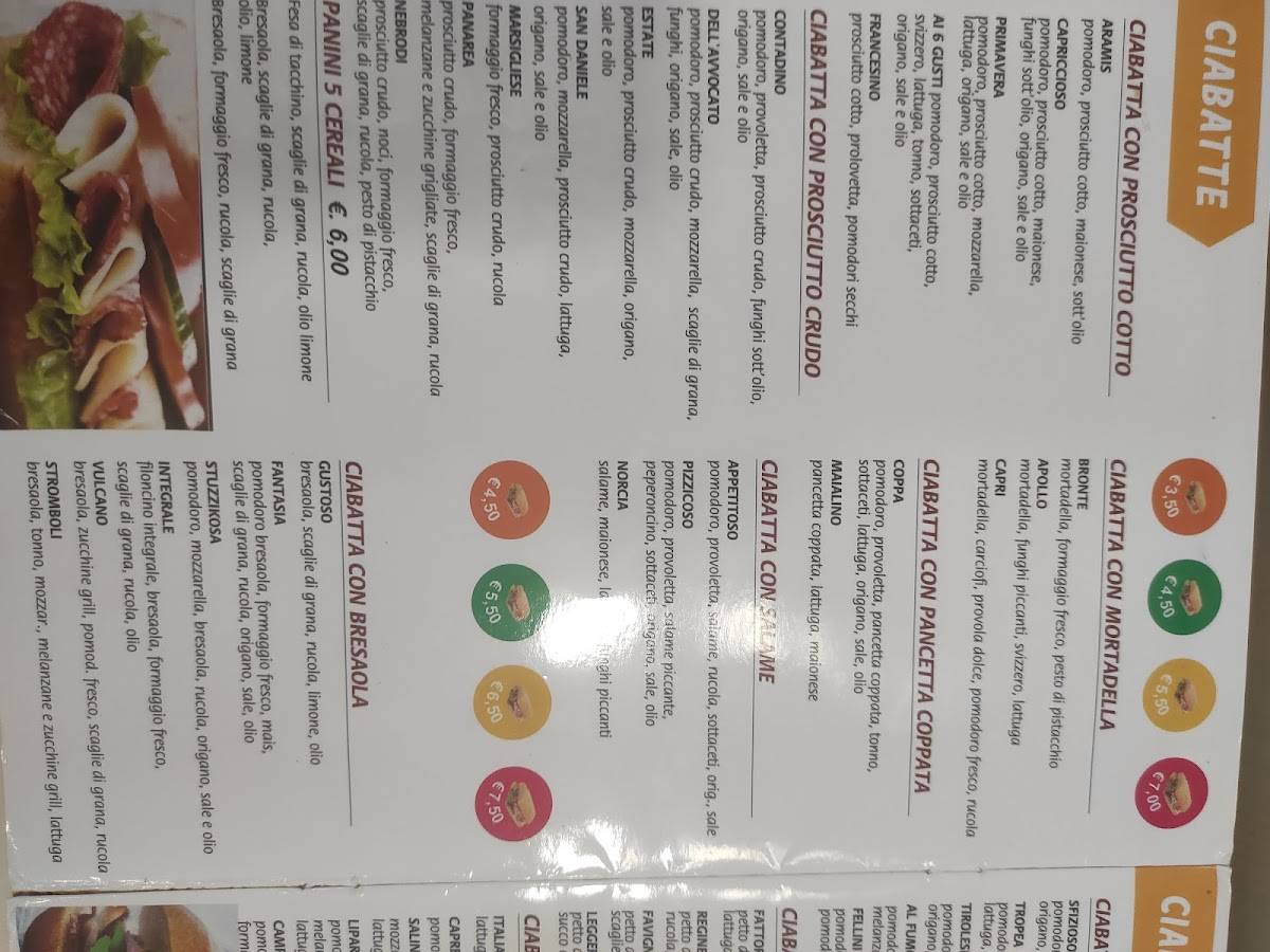 Menu di Stuzzikosa 