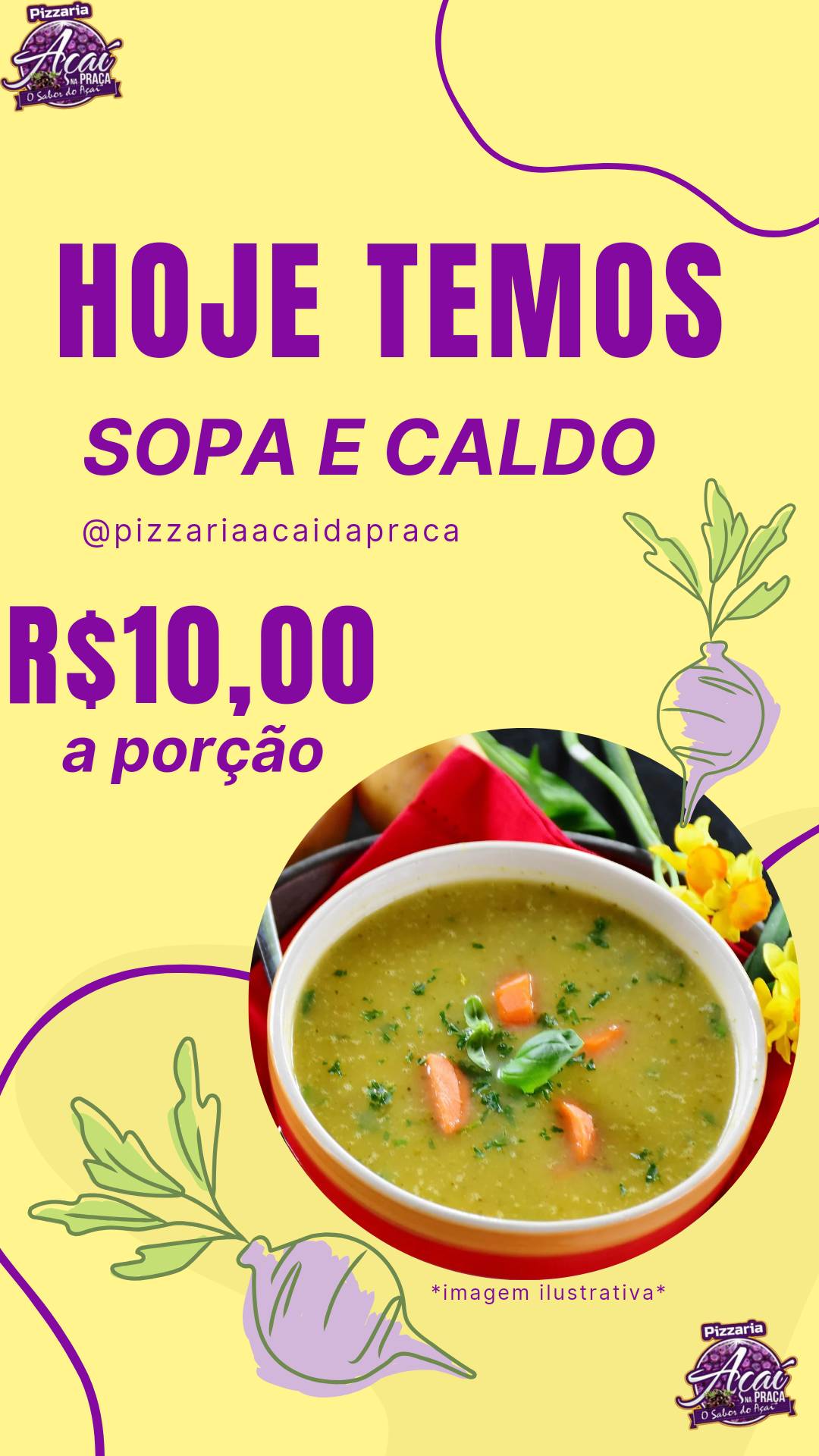 Pizzaria Açai da Praça cardápio