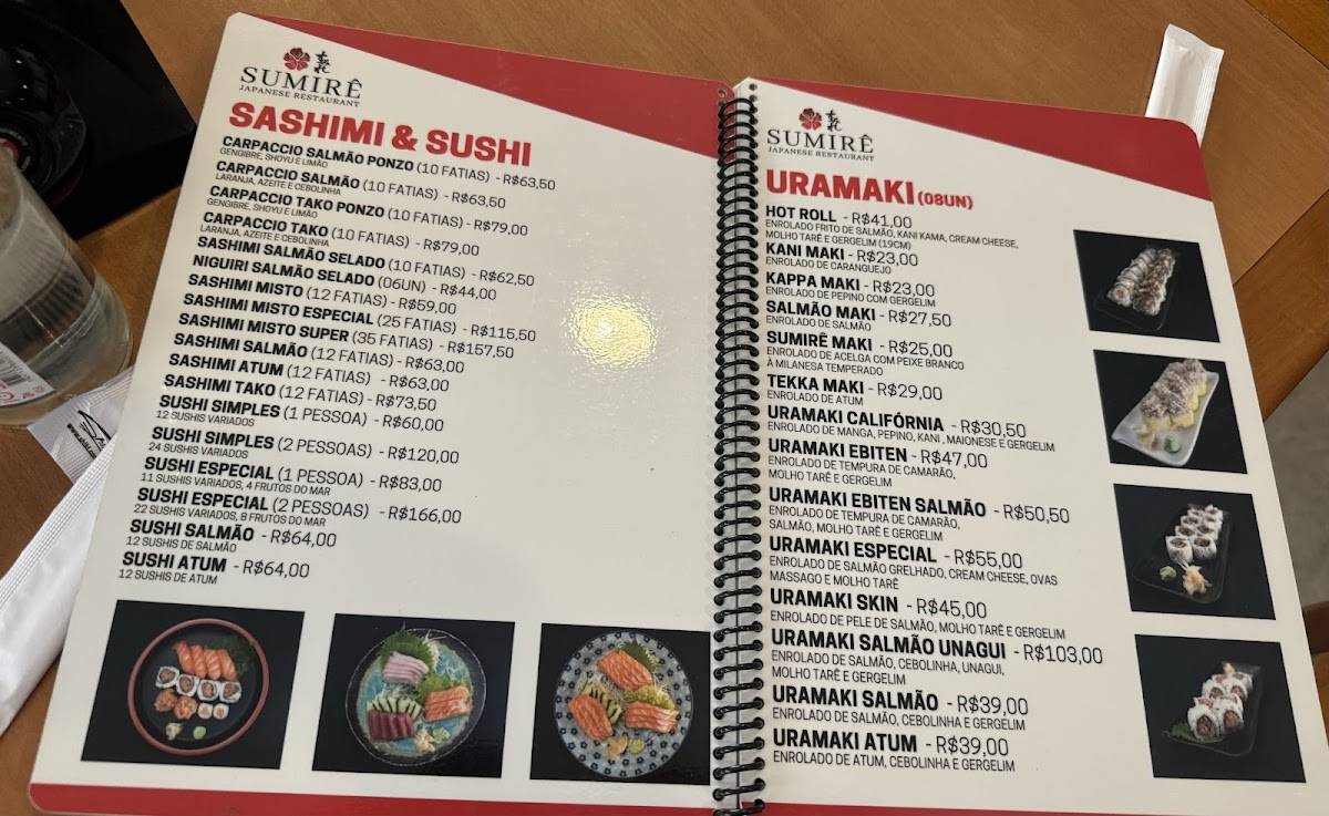 Sumirê Japanese Restaurant cardápio
