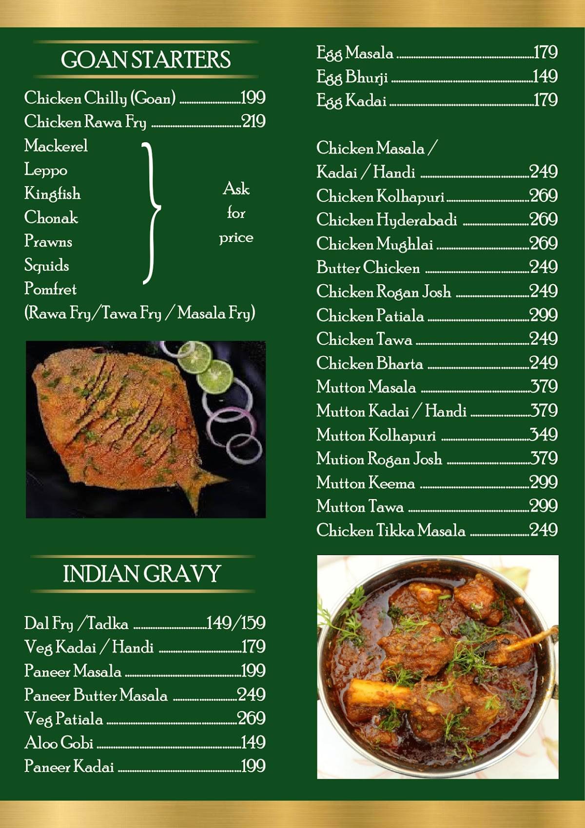 Sunrise foods 2.0 menu
