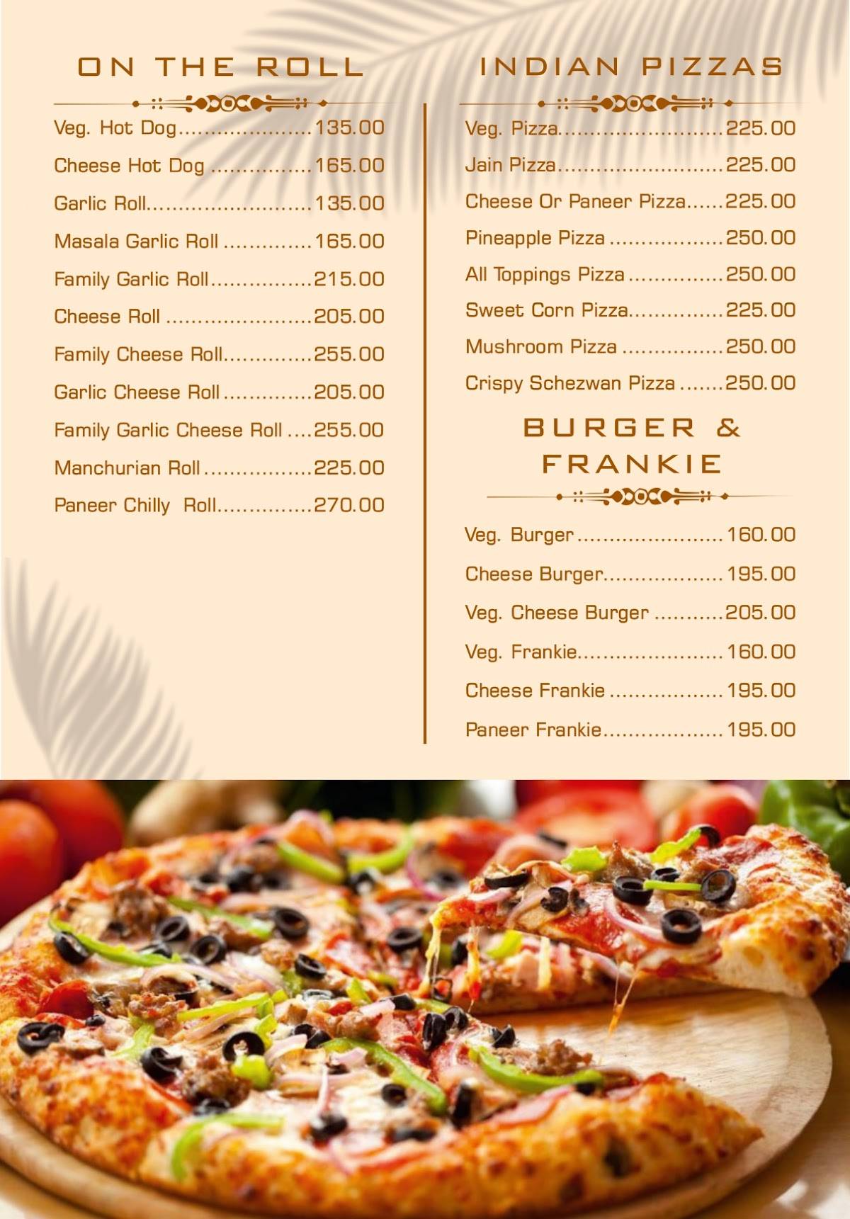 Amar Restaurant & Juice Center menu