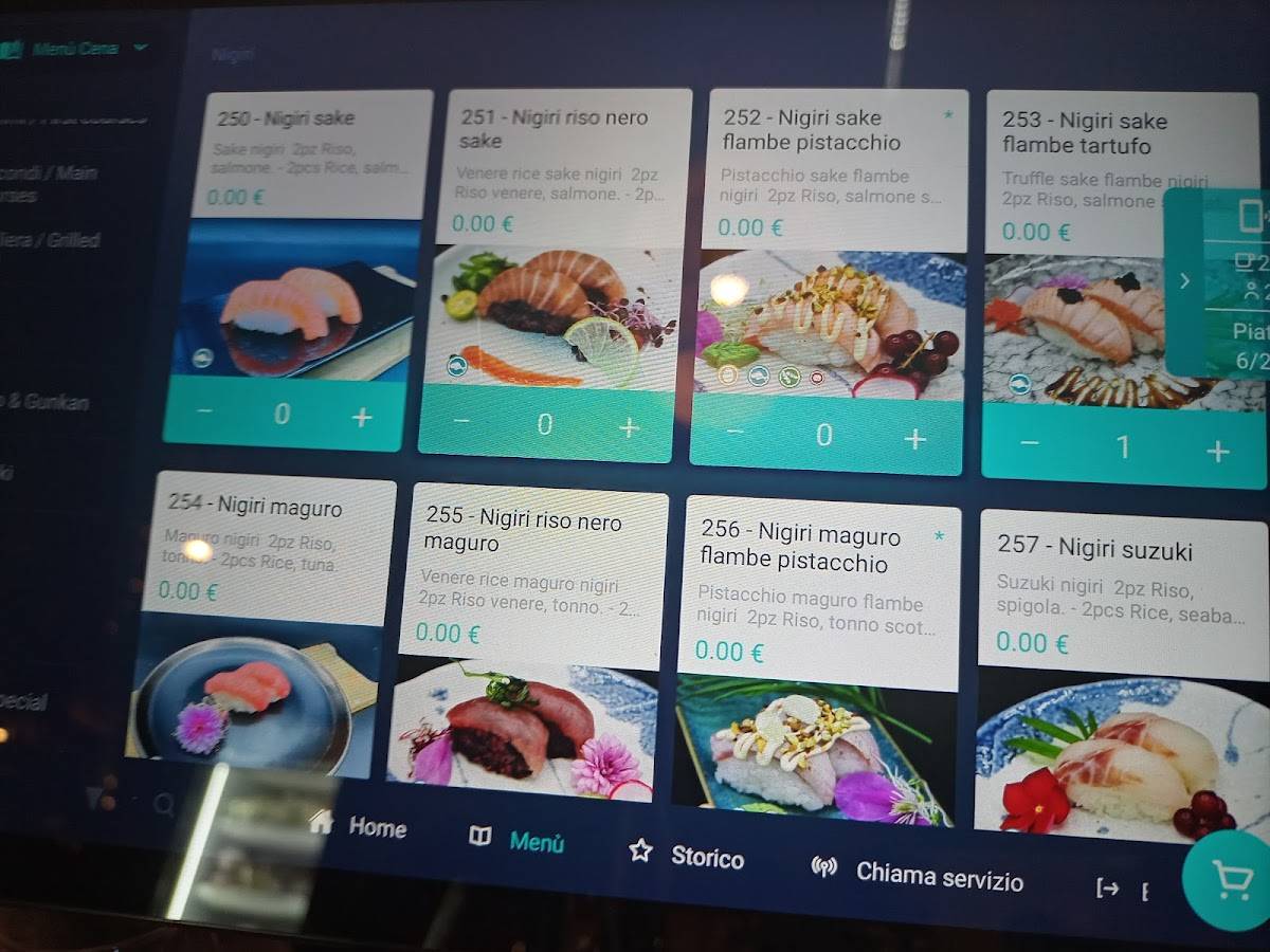Menu di Sush'amo 