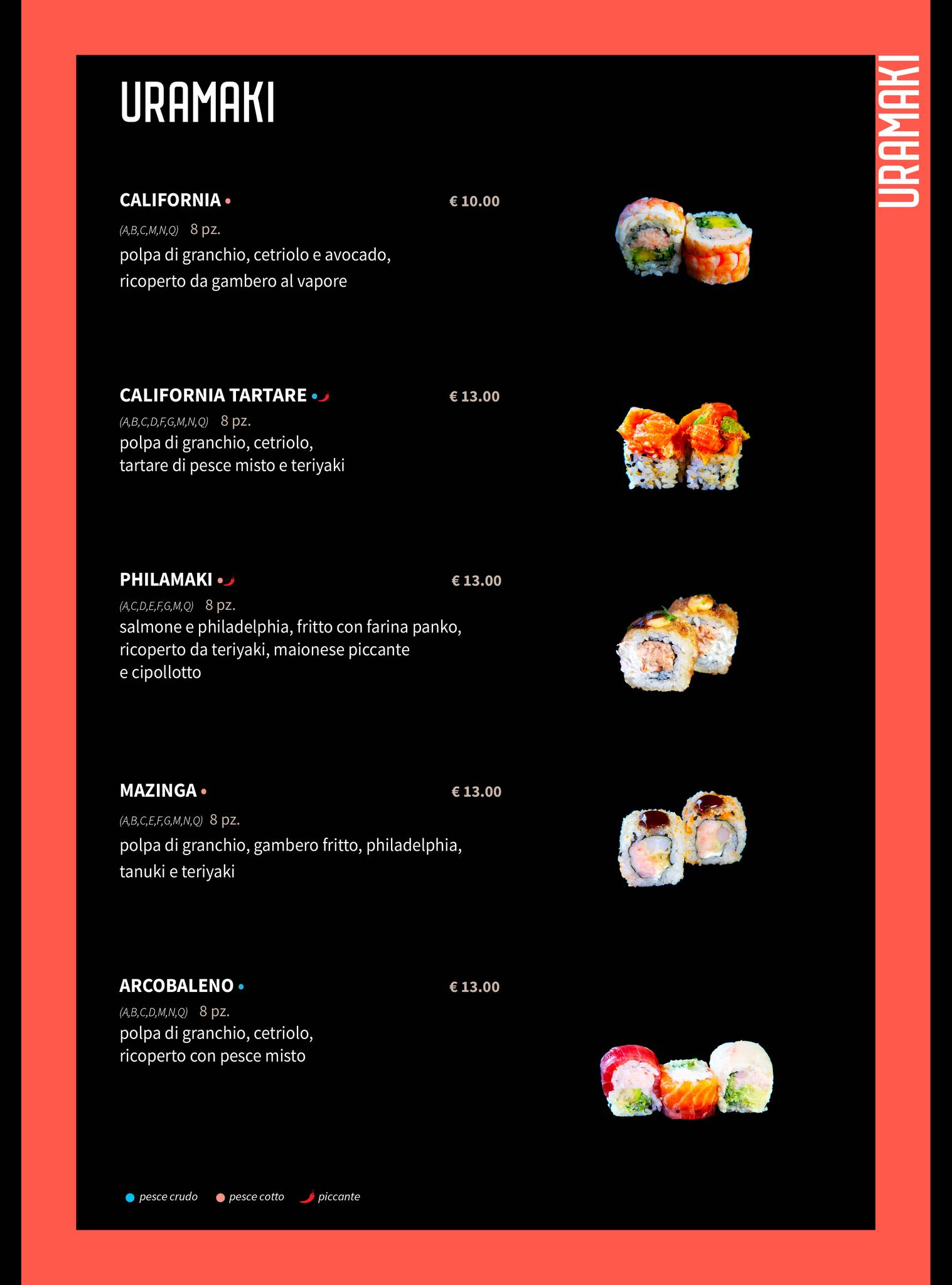 Menu di Sushi Corner Fano 