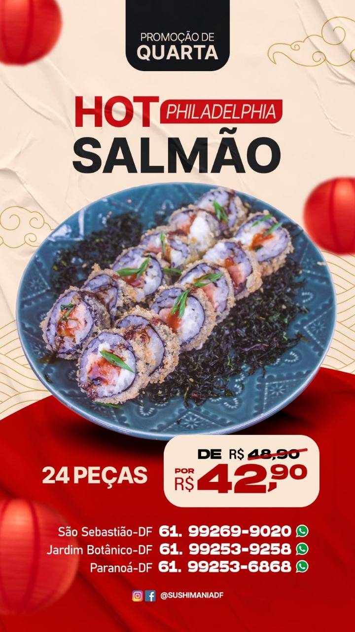 Sushi Mania São Sebastião cardápio