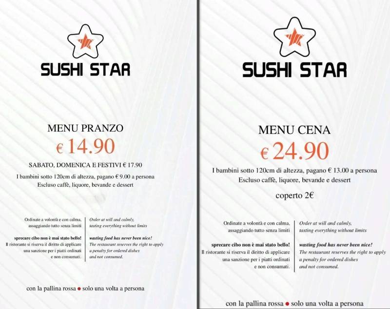 Menu di Sushi Star 