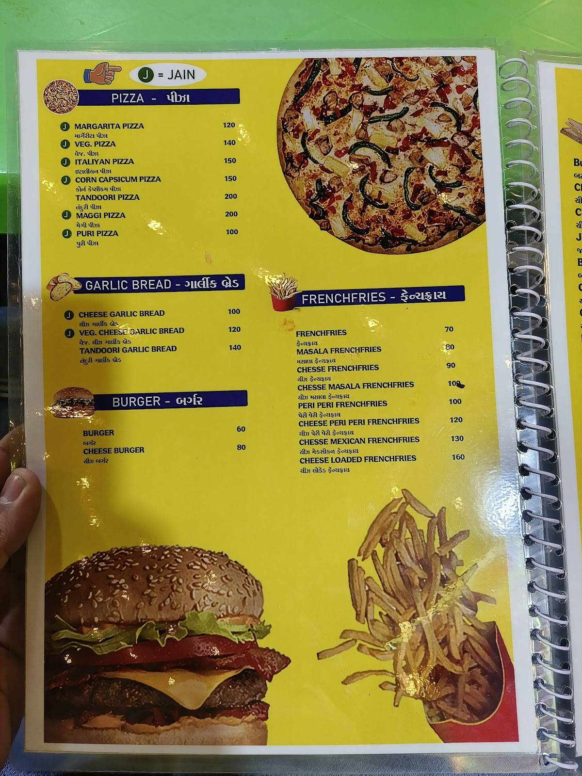 THE MAGGIE ADDA menu
