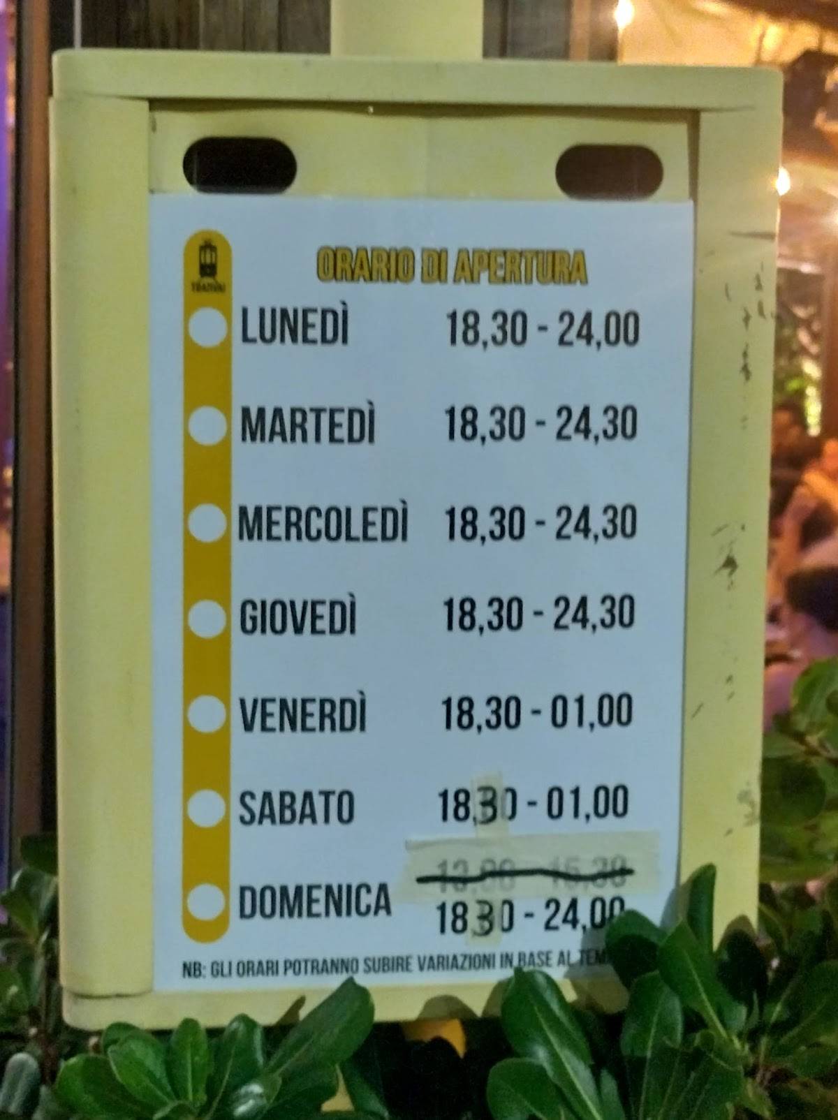 Menu di TRANVAI 