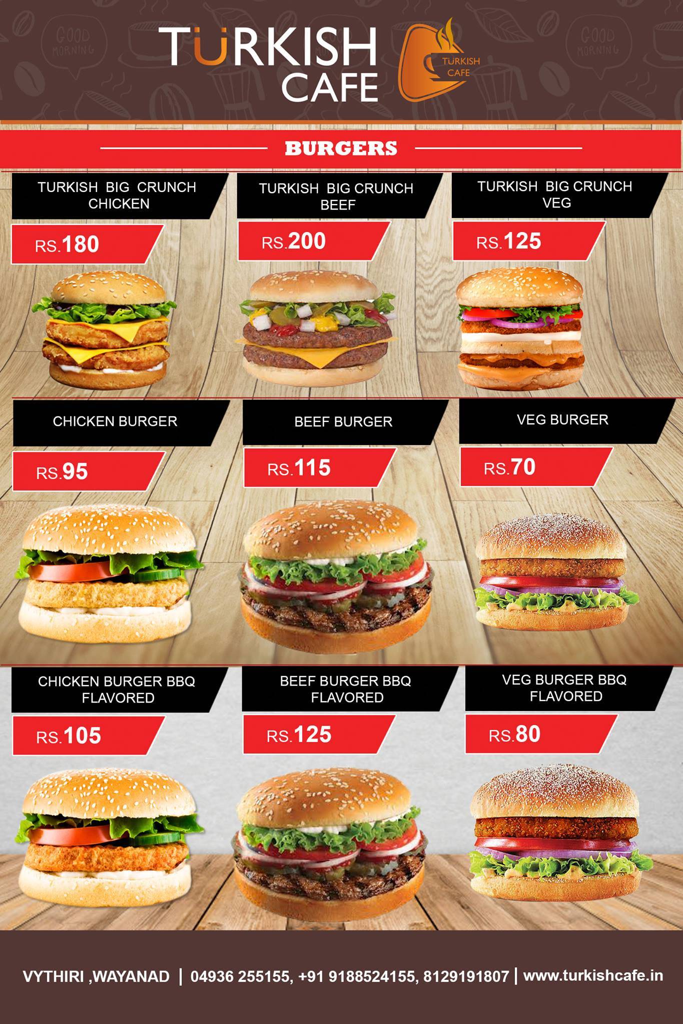 TURKISH CAFE menu