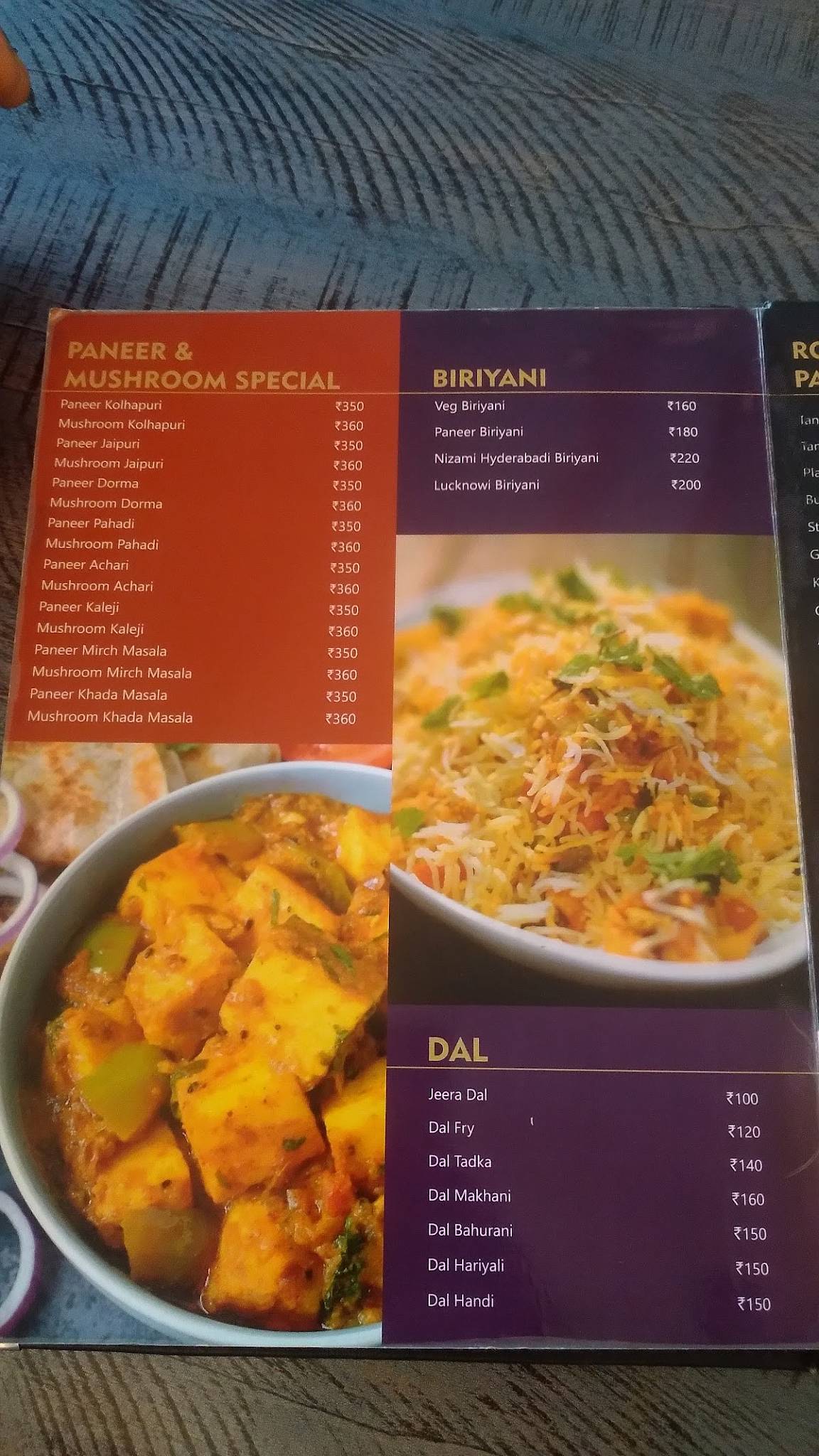 Tadka Restaurant & Banquet menu