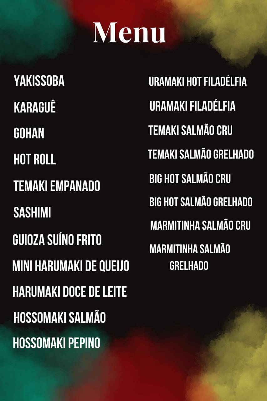 Tagiri Sushi cardápio