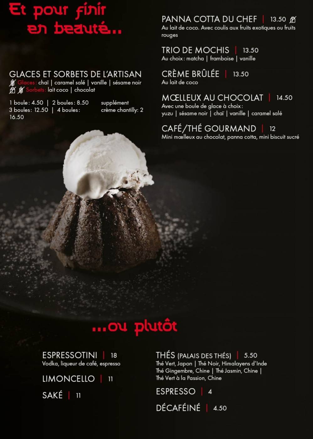 Menu di Tao Bar & Asian Restaurant 