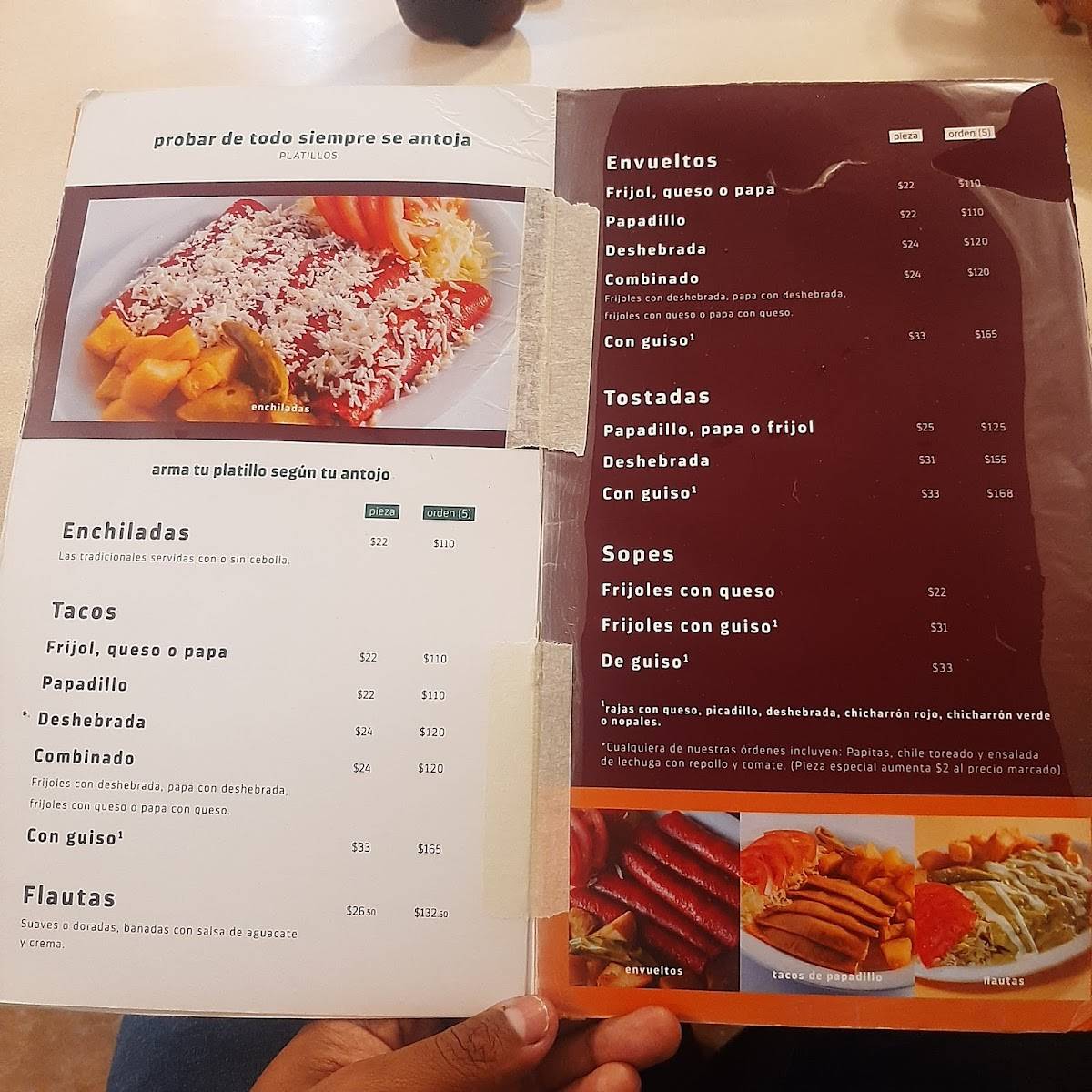 Carta del restaurante Taquería Juárez, Monterrey, Galeana Nte 123