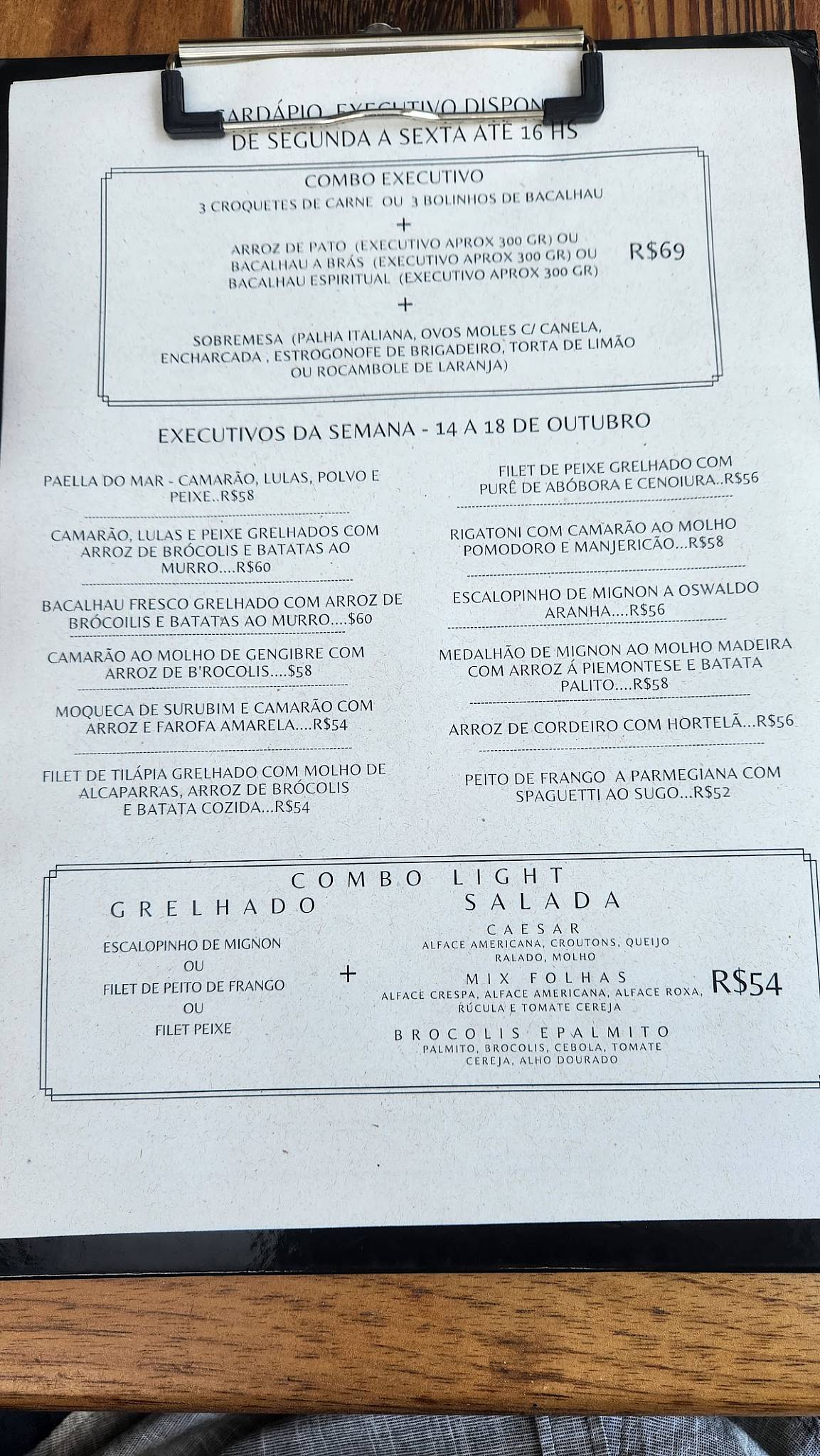 Tasca Santa Justa cardápio