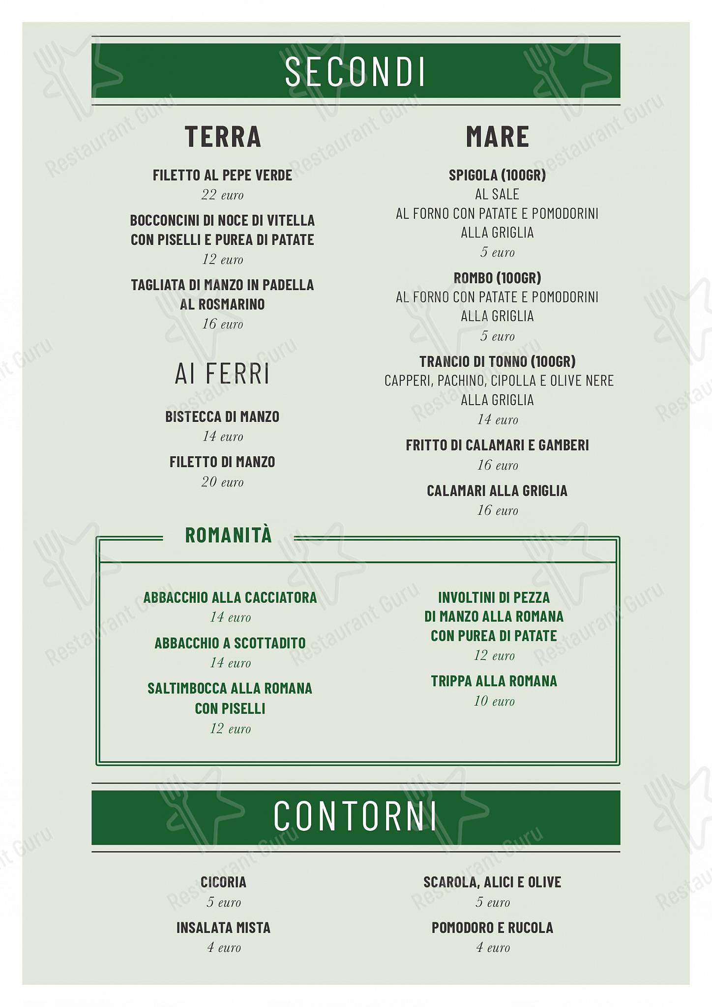 Guarda il menu di Taverna Cestia Roma