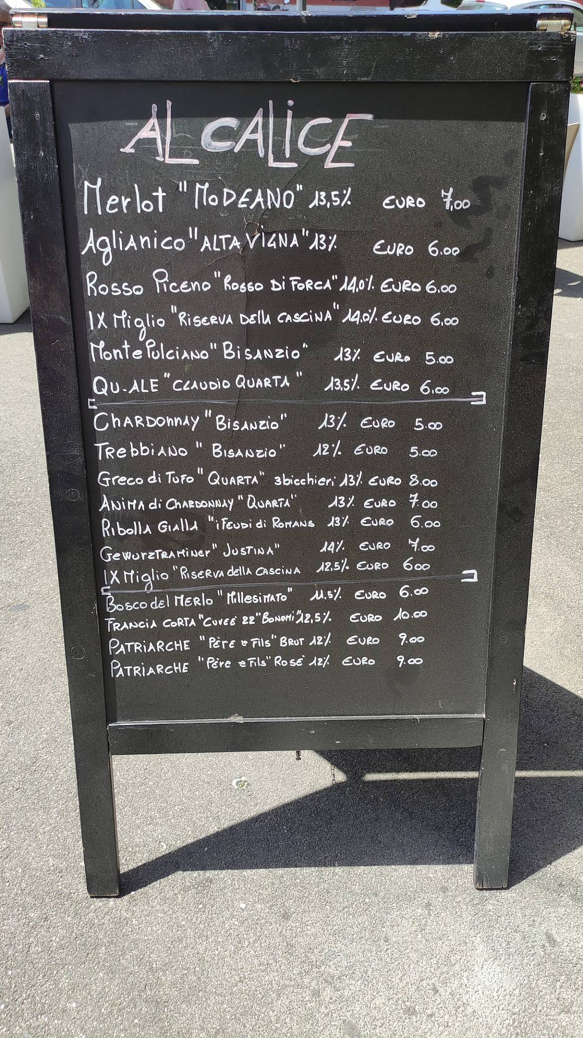 Menu di TavernaCinque 