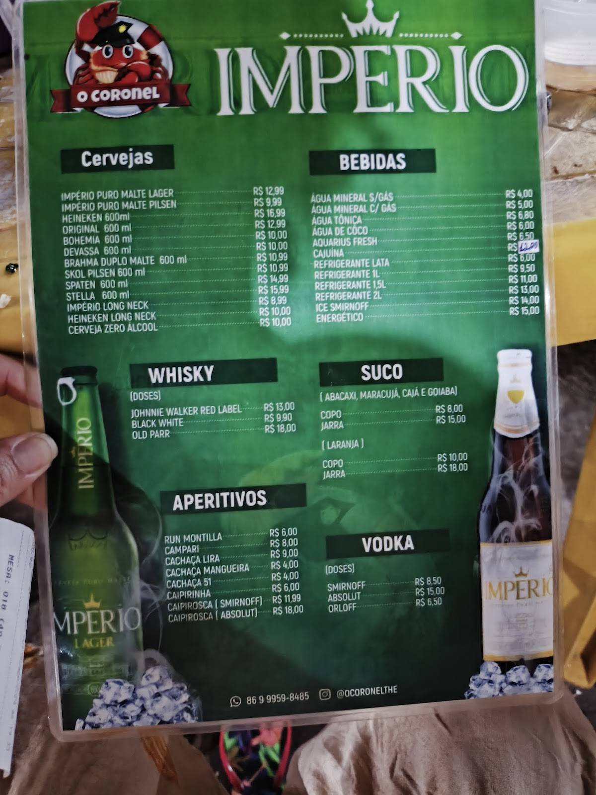Bar O Coronel cardápio