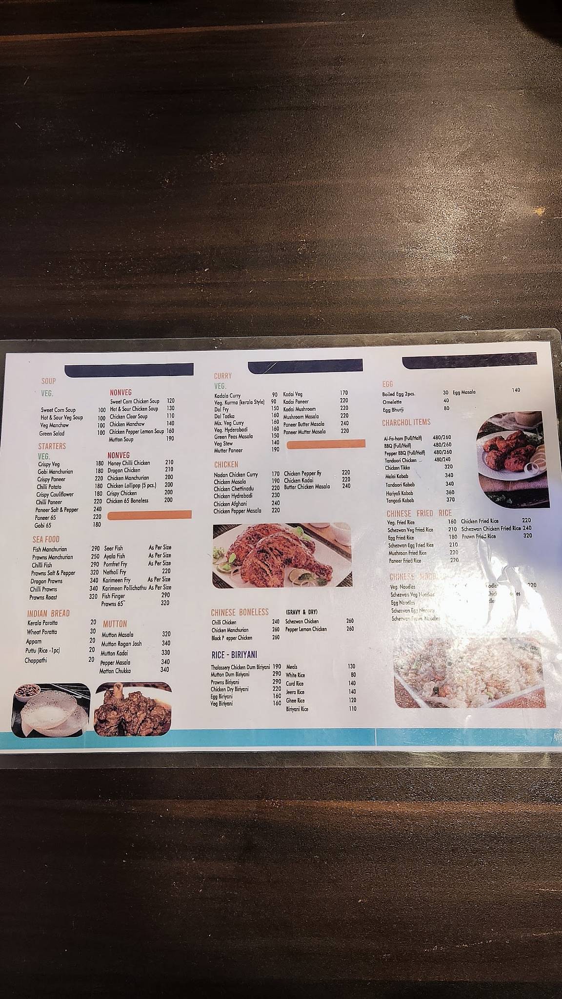 Thalassery Restaurant menu